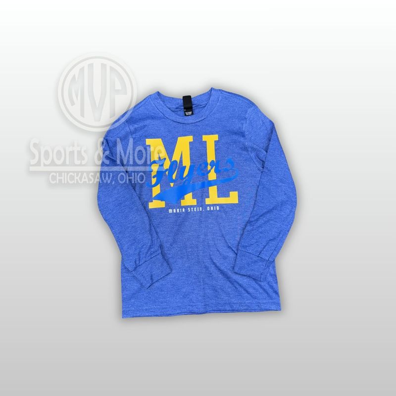 District Youth Perfect Tri Long Sleeve Tee DT132Y - Vintage ML Flyers - ML