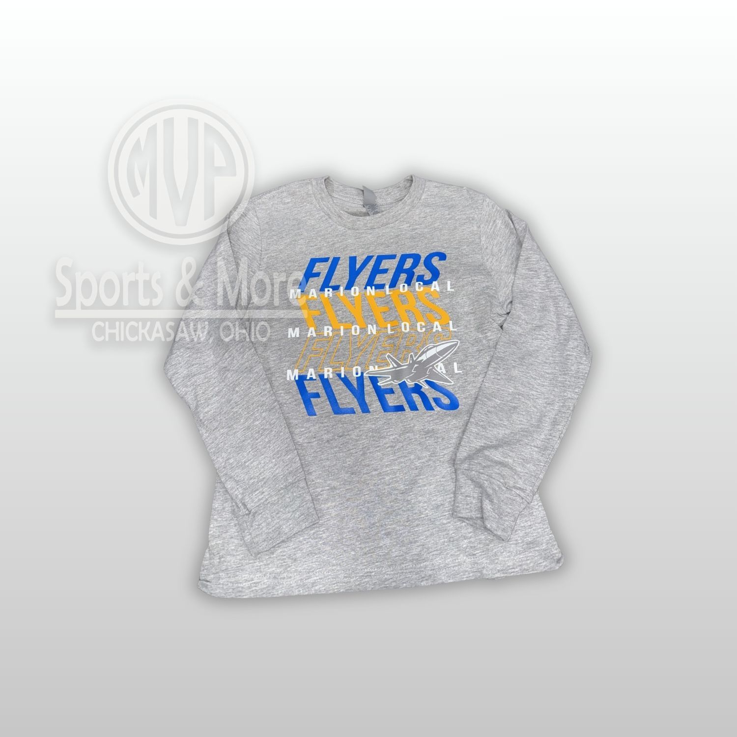 Next Level Apparel Youth Cotton Long Sleeve Tee-NL3311-FLYER ON A SLANT, Size: YOUTH XS