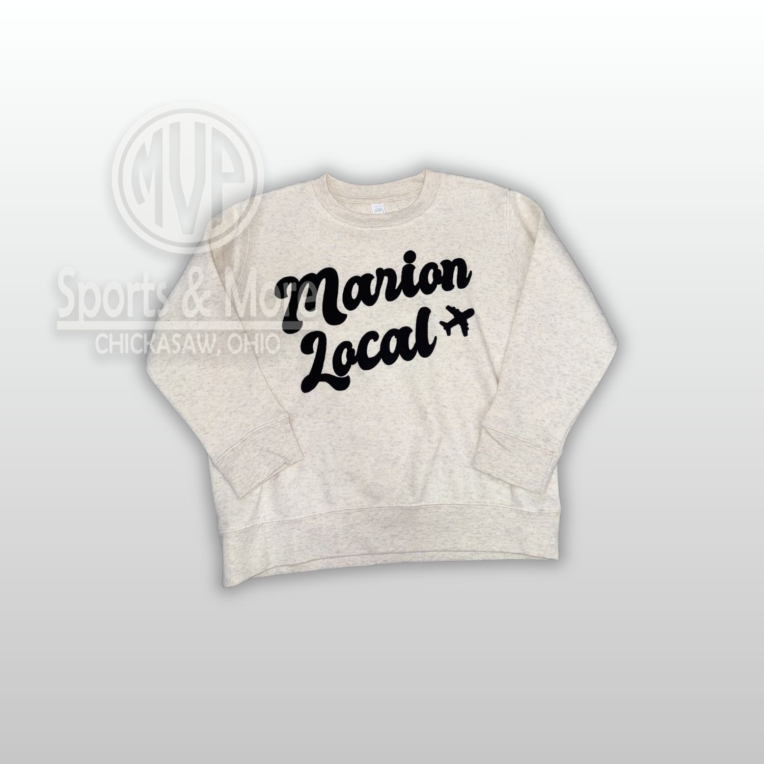 Youth Elevated Fleece Crewneck Sweatshirt -2225-Puff Plane, Size: YOUTH XS