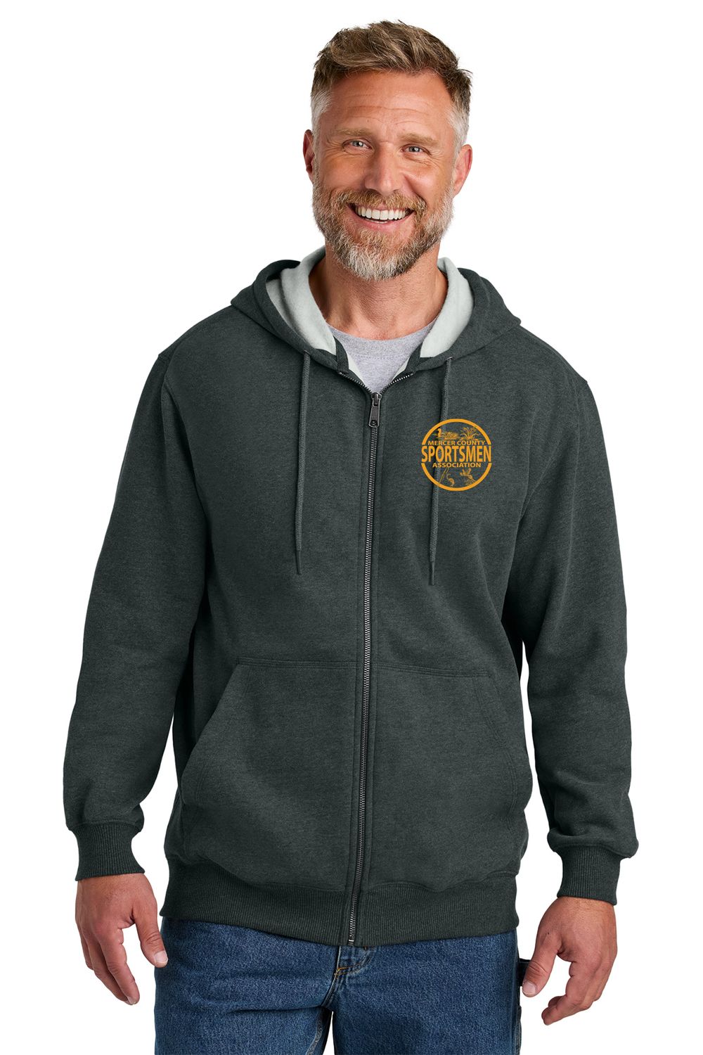 Tough Fleece Full-Zip Hoodie - MCSA, Design: Logo Left Chest - Print, Size: XS