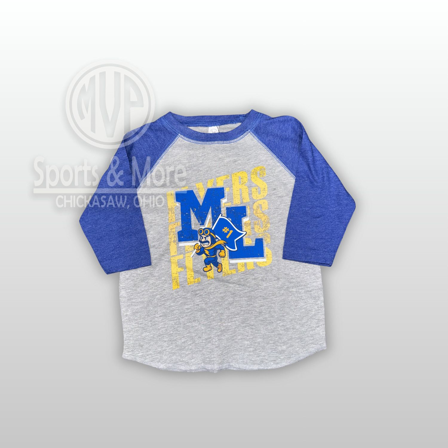 Toddler Baseball Fine Jersey Three-Quarter Sleeve Tee - 3330- The Philly, Size: 2T