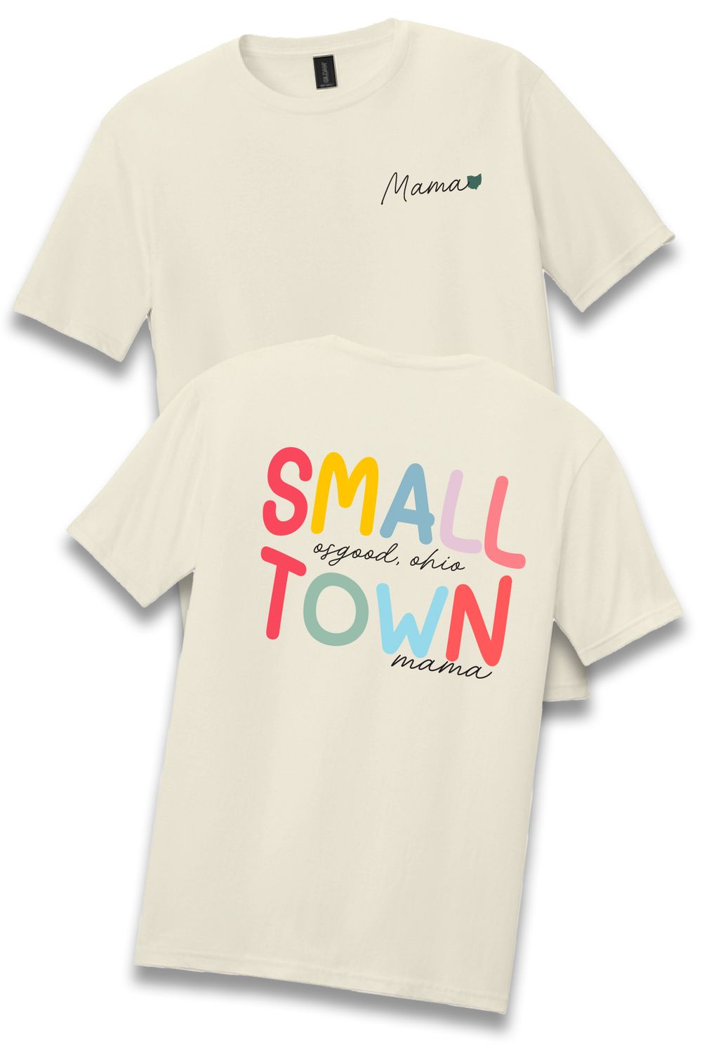 Small Town Mama - Comfort Colors Heavyweight Ring Spun Tee  - IVORY - OSFEST