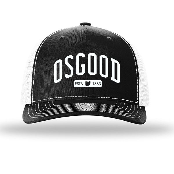 OSGOOD - Richardson Five-Panel Trucker - 112FP, Color: BLACK/WHITE
