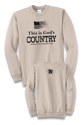 God's Country - Port &amp; Co Core Fleece Crewneck Sweatshirt
