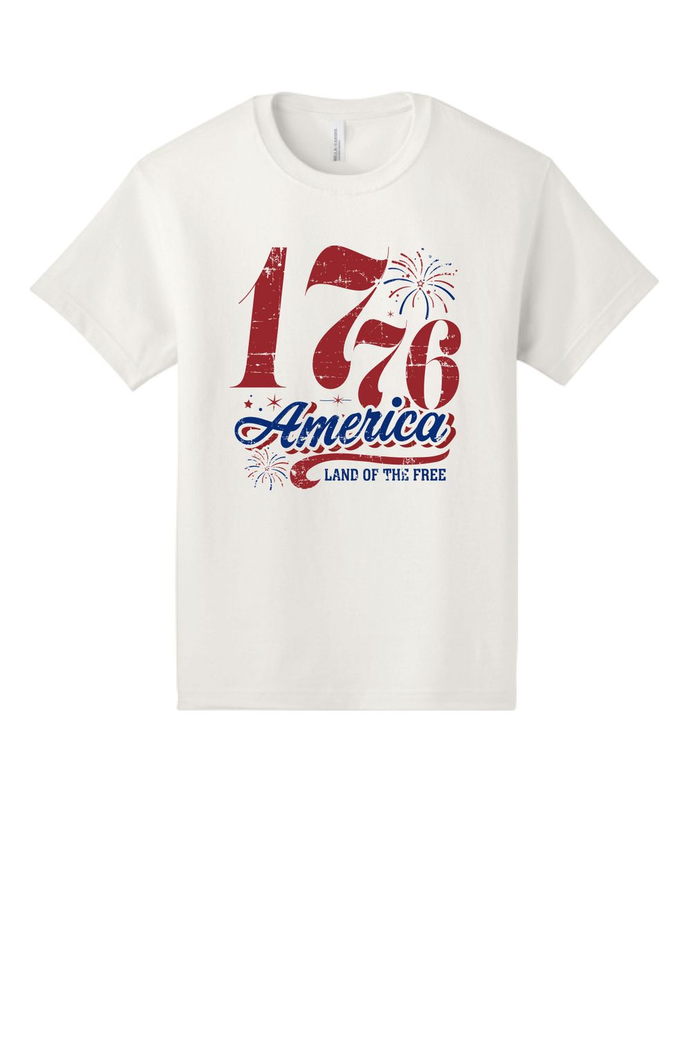 1776 FIREWORKS - Unisex 6-Ounce Heavyweight Tee - Vintage White