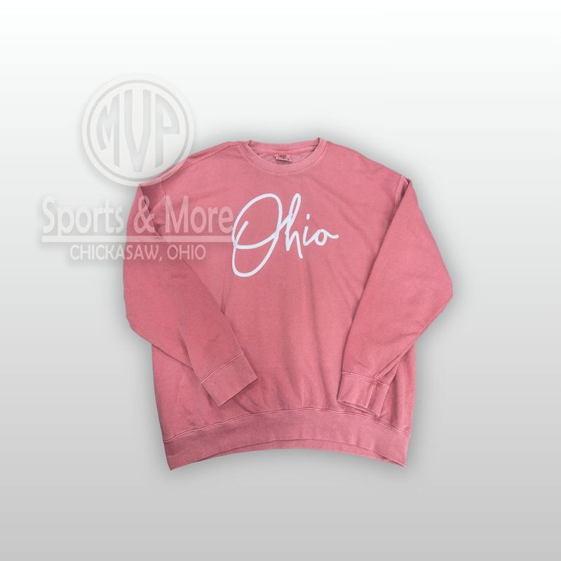 Garment-Dyed Lightweight Fleece Crewneck Sweatshirt - 1466 - OHIO PUFF