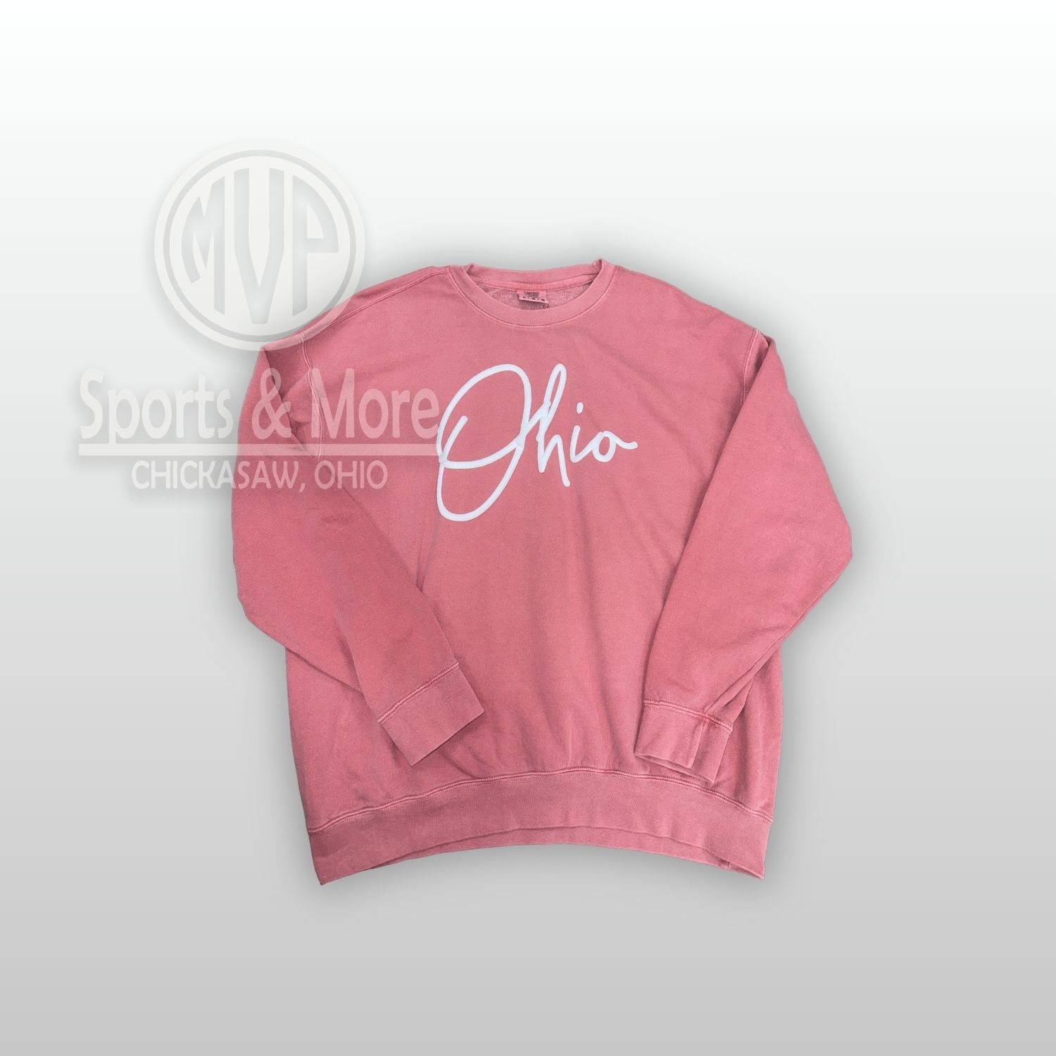 Garment-Dyed Lightweight Fleece Crewneck Sweatshirt - 1466 - OHIO PUFF, Size: SMALL
