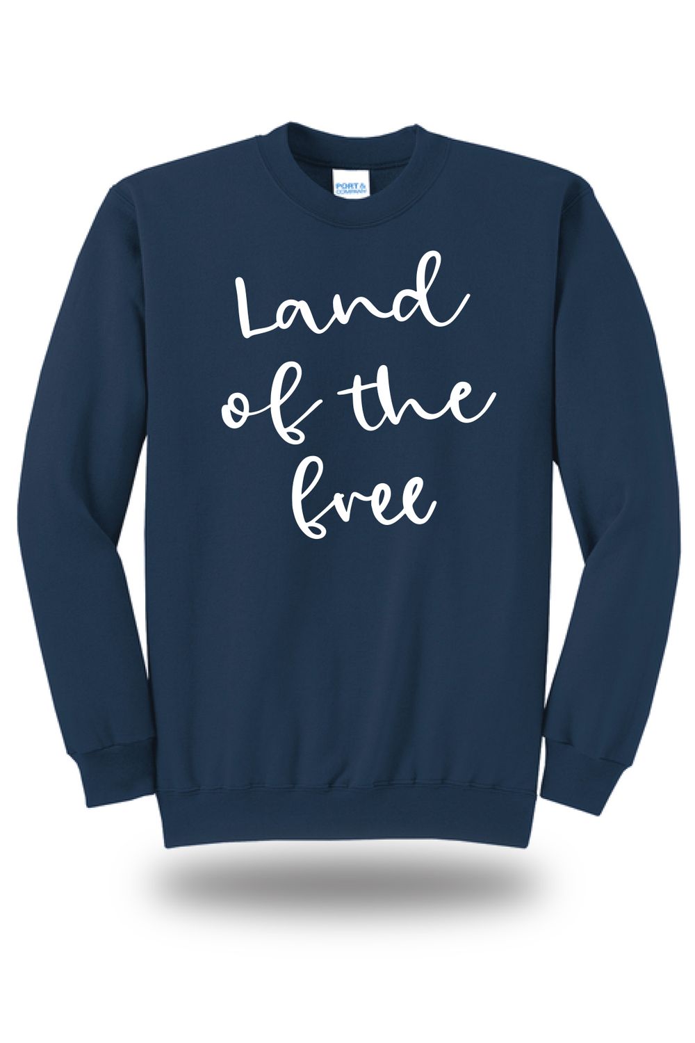 LAND OF THE FREE - Fleece Crewneck Sweatshirt - NAVY