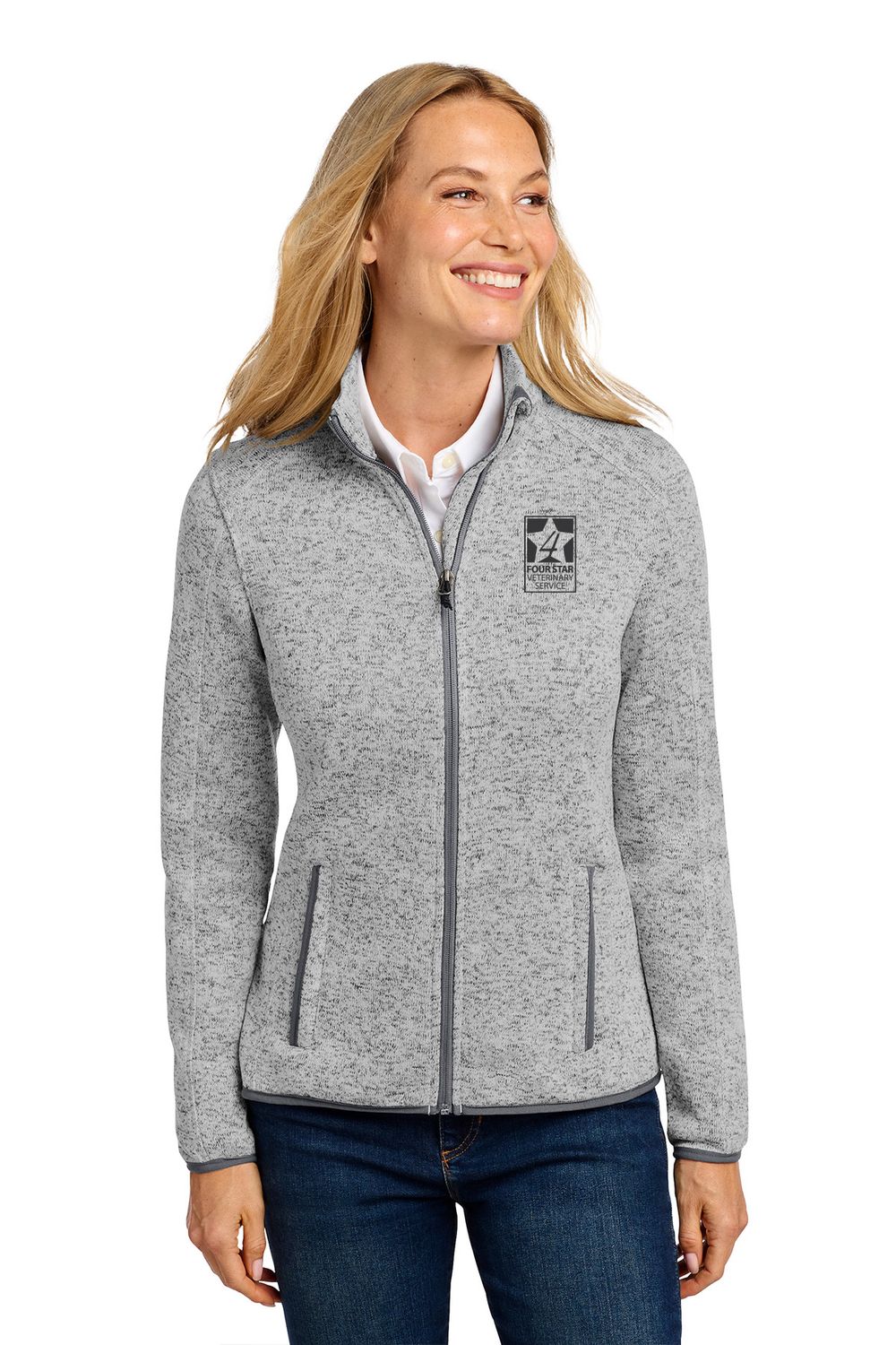 4 Star Vet _ Port Authority Sweater Fleece Jacket - L232