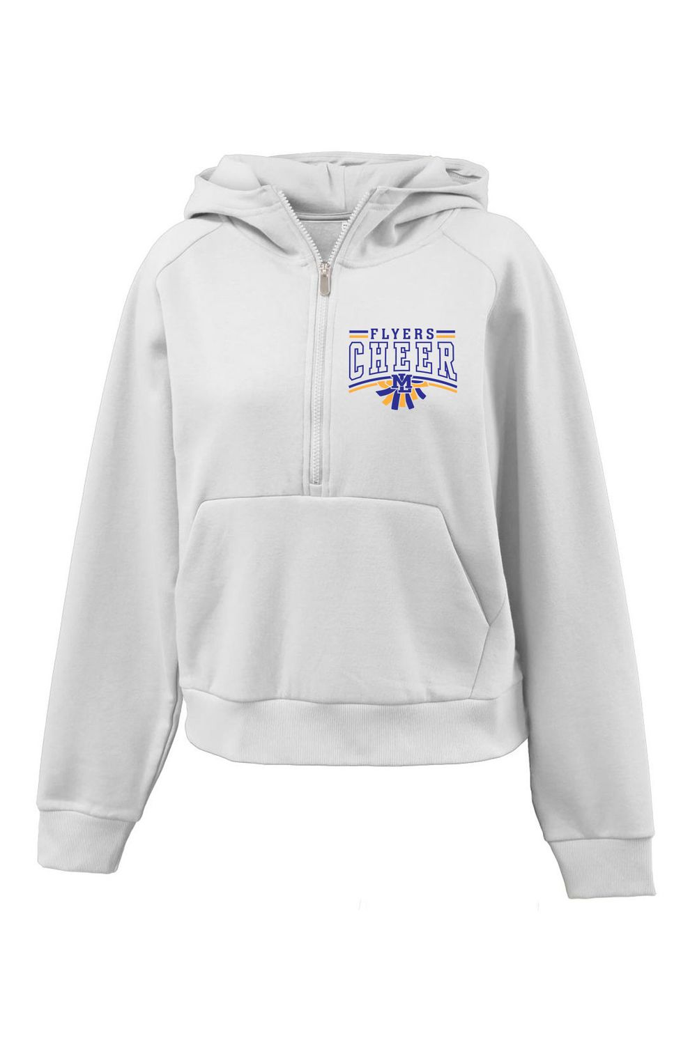 ML CHEER - Women's Half-Zip Hoodie - White - 8467