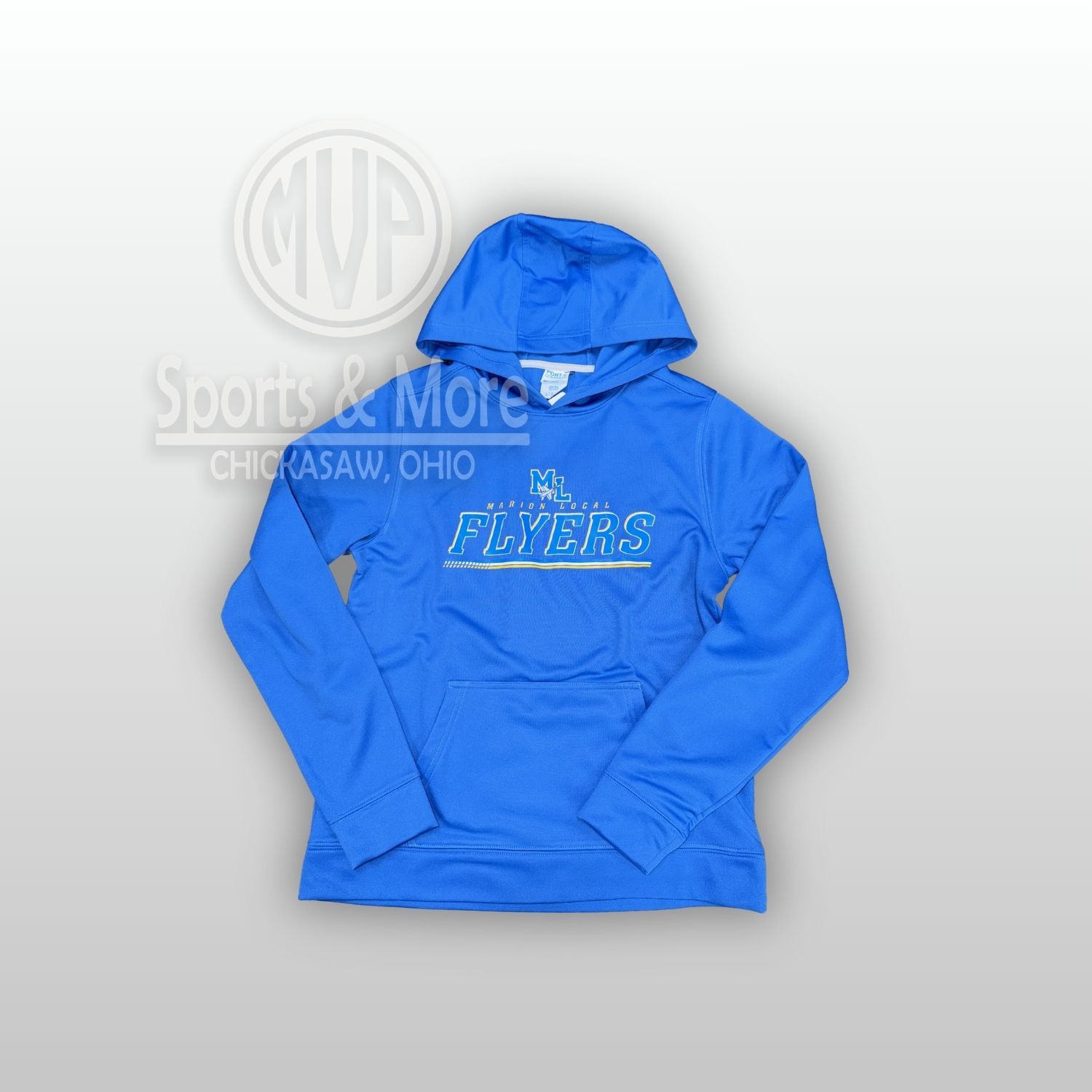 Port &amp; Co™ Youth Performance Fleece Pullover Hooded Sweatshirt-PC590YH- Fast lines, Size: YOUTH XS
