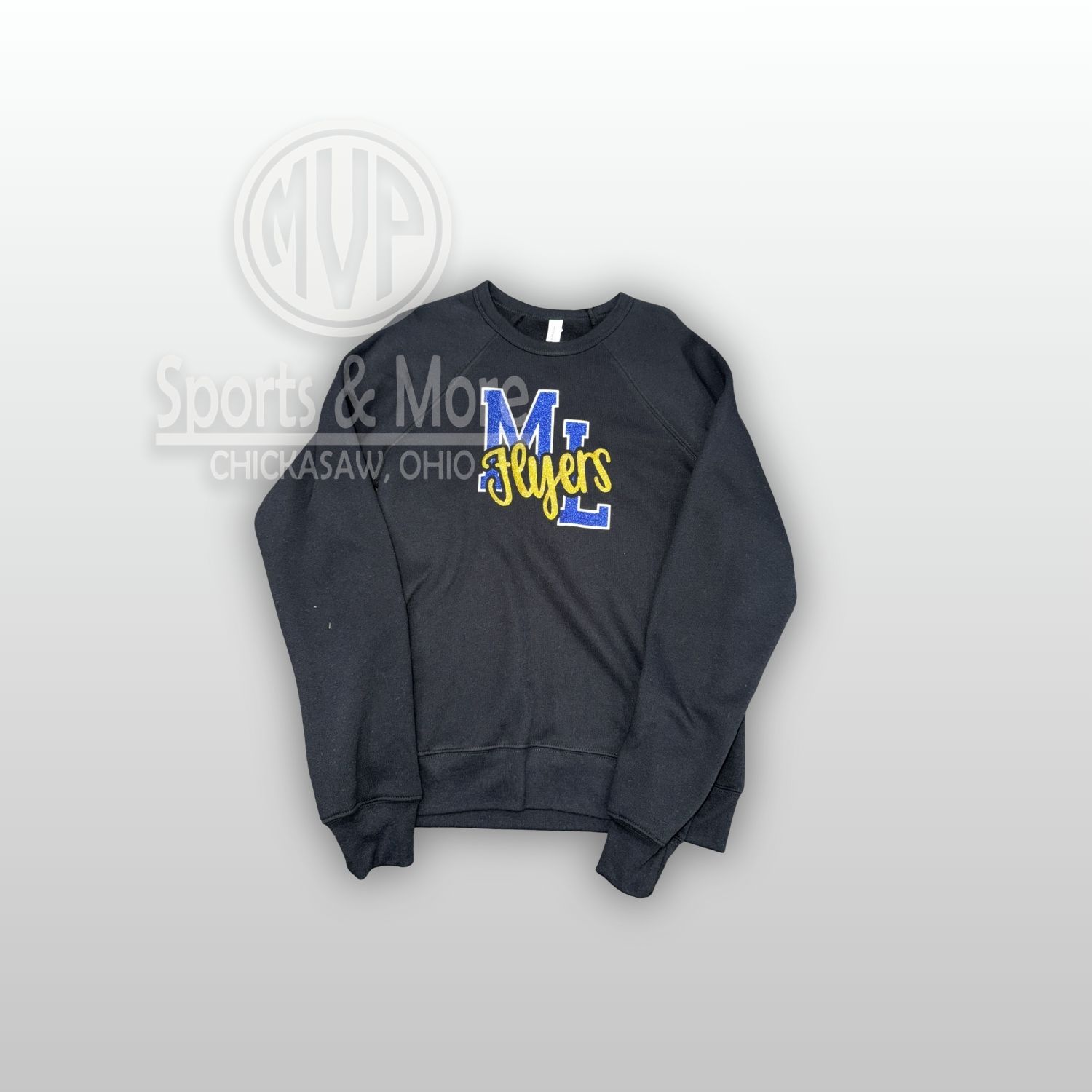 BELLA+CANVAS® Youth Sponge Fleece Raglan Sweatshirt- BC3901Y - ML Glitter, Size: YOUTH SMALL