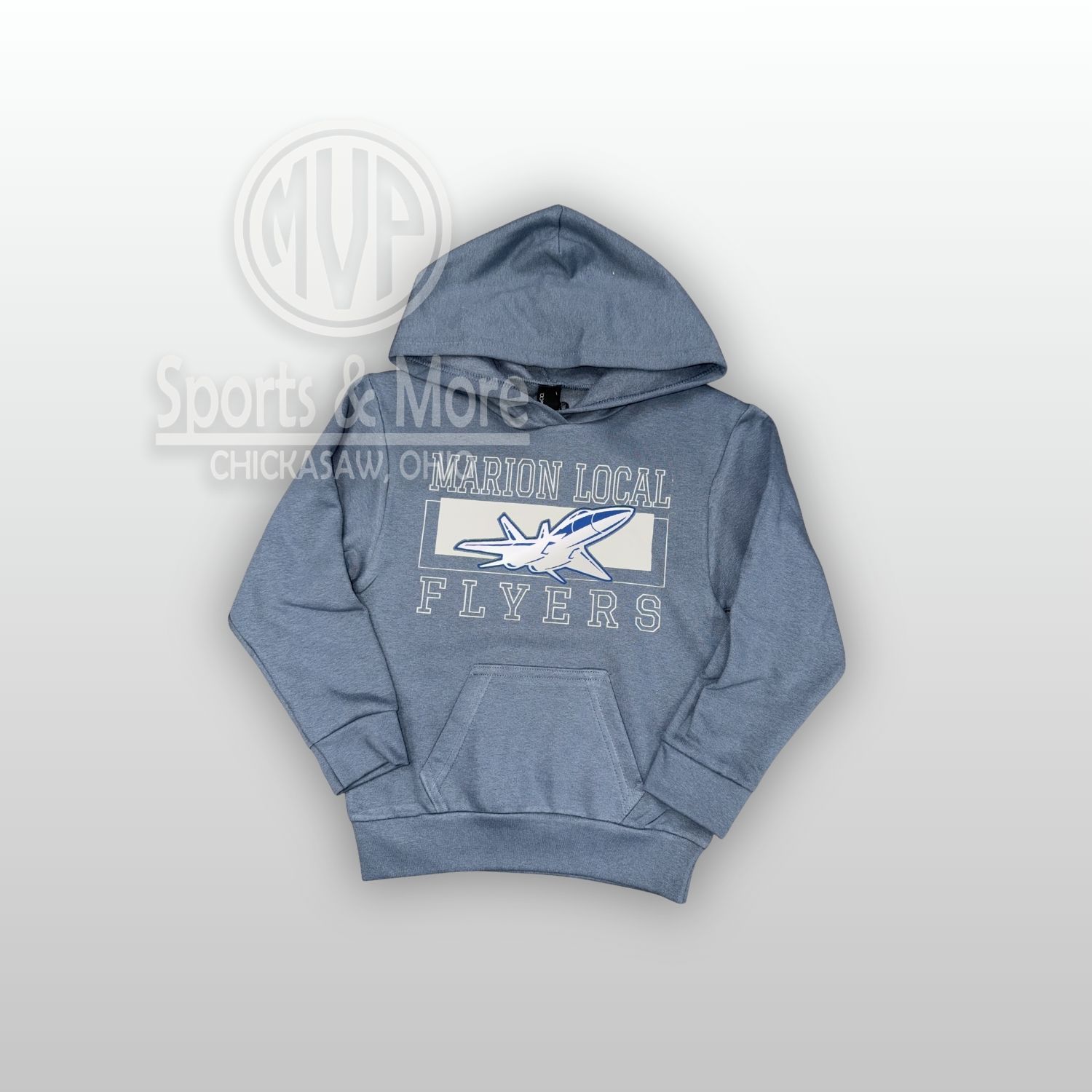 Port &amp; Co Youth Easy Fleece Pullover Hooded Sweatshirt-PC68YH- HURDLE, Size: YOUTH XS