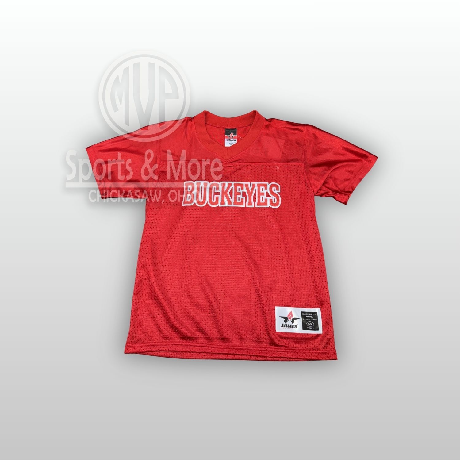 Alleson Youth Fanwear Football Jersey A00283 Red S/M- Buckeyes, Size: S/M