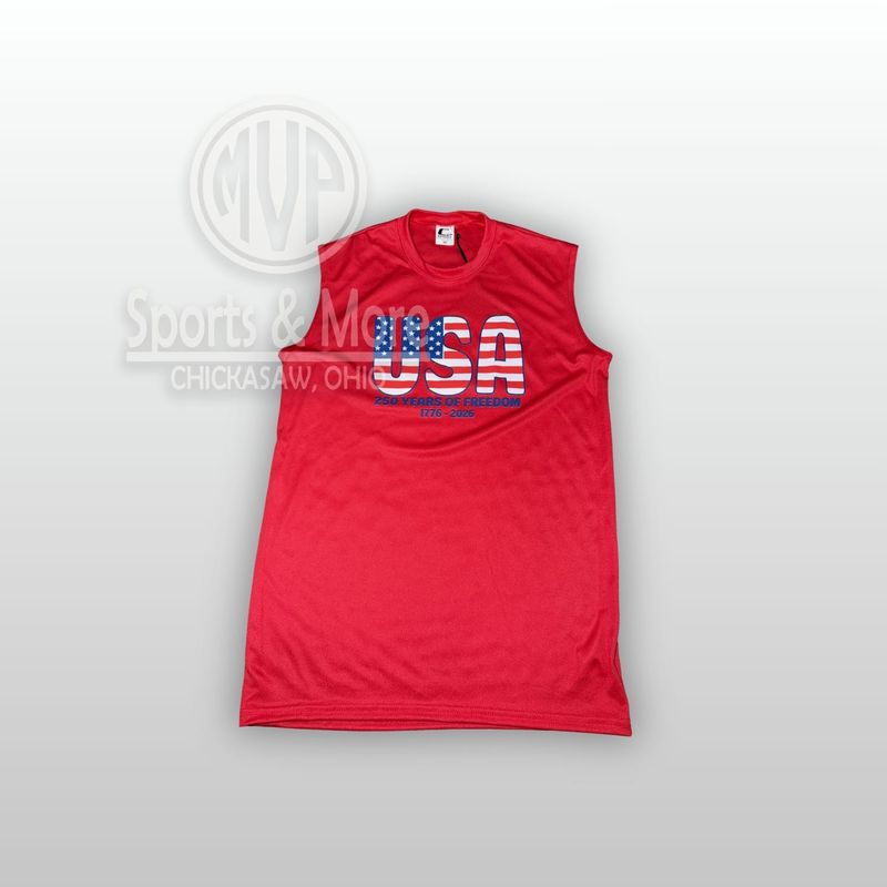 YOUTH C2 SLEEVELESS TEE- 523000- USA