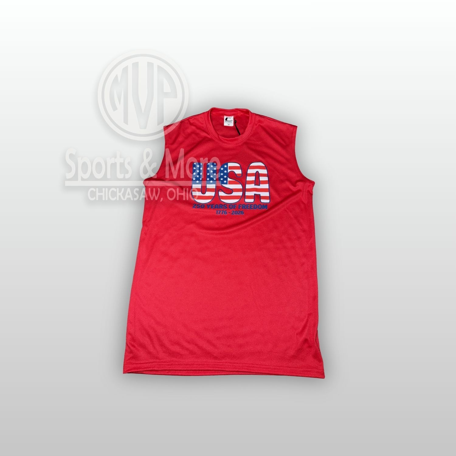 YOUTH C2 SLEEVELESS TEE- 523000- USA, Size: YOUTH XS