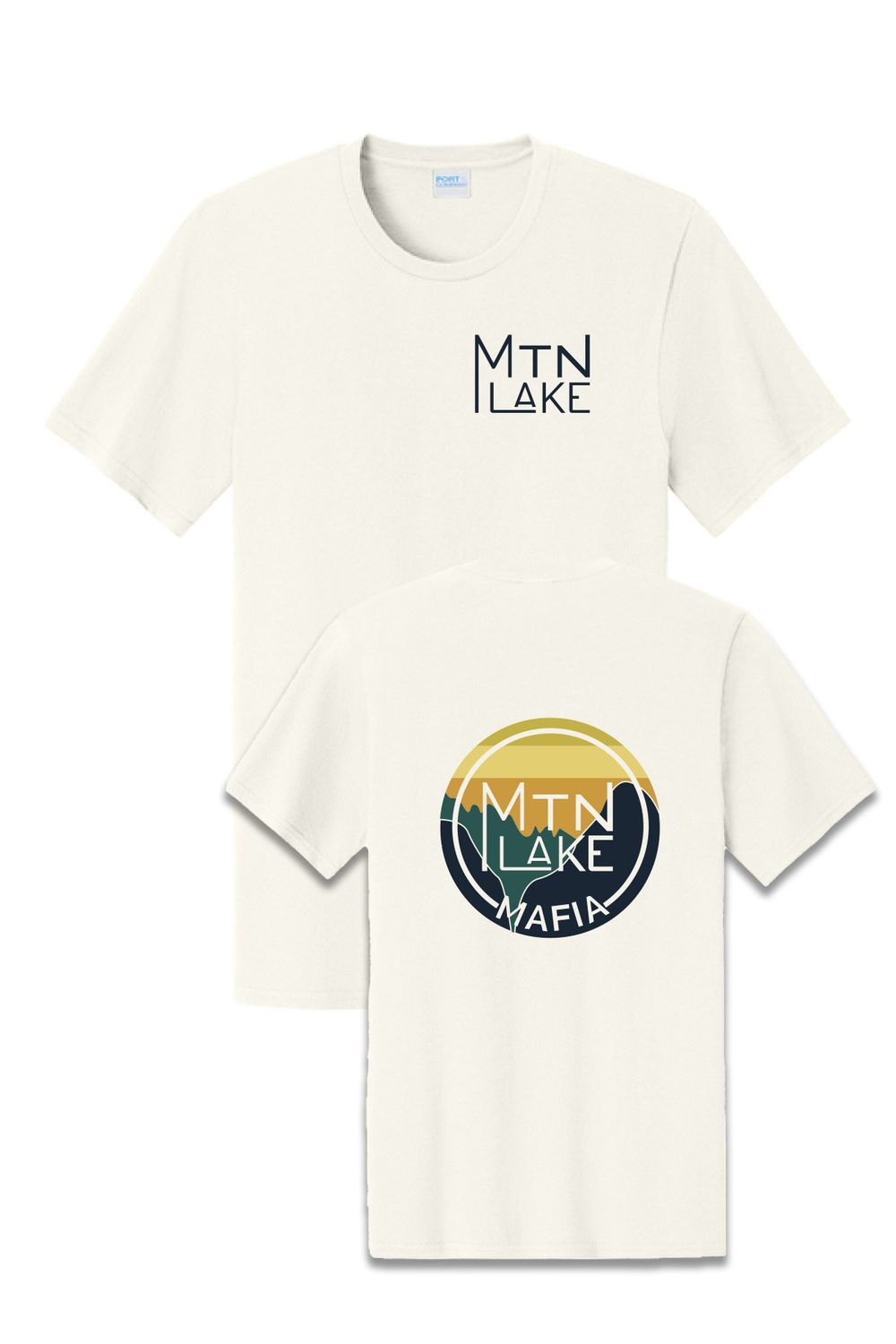 MNT LKE - Port &amp; Co Easy Cotton Tee - PC43 - LC / CIRCLE BACK, Color: IVORY, Size: SMALL