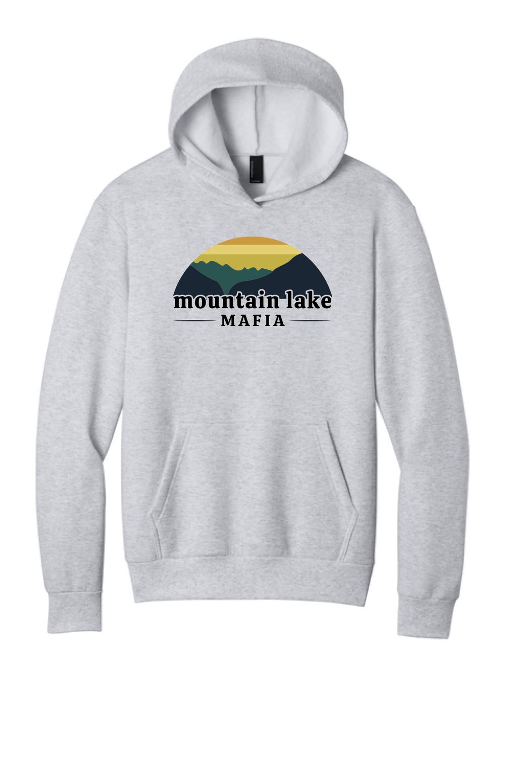 MNT LKE - Port &amp; Co Easy Fleece Pullover Hooded Sweatshirt - PC68H - MOUNTAIN MAFIA, Color: ASH GREY, Size: SMALL