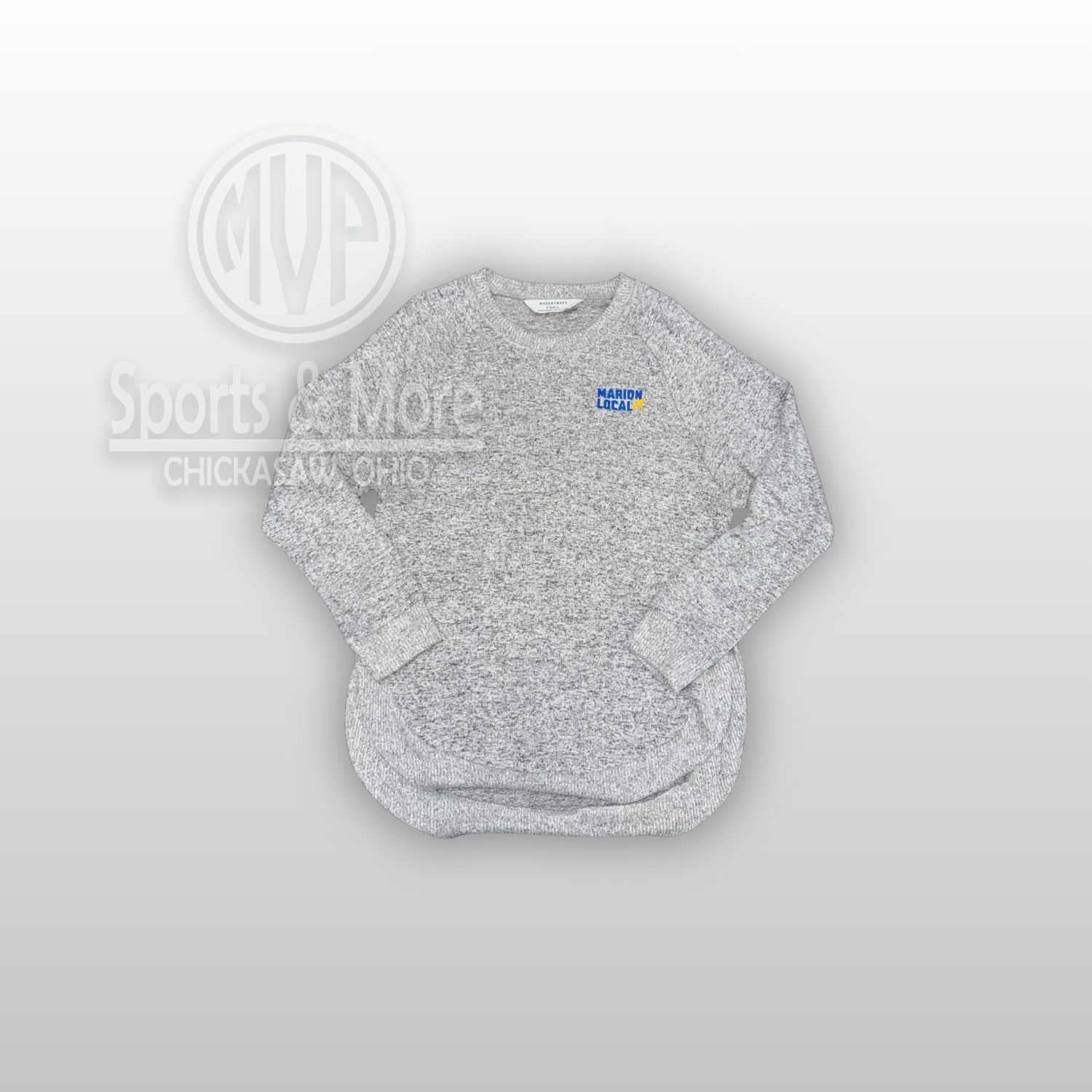 BOXERCRAFT Women's Cuddle Oversize Pullover Sweater - BW1102 - OXFORD HEATHER - FLYERS EMB.