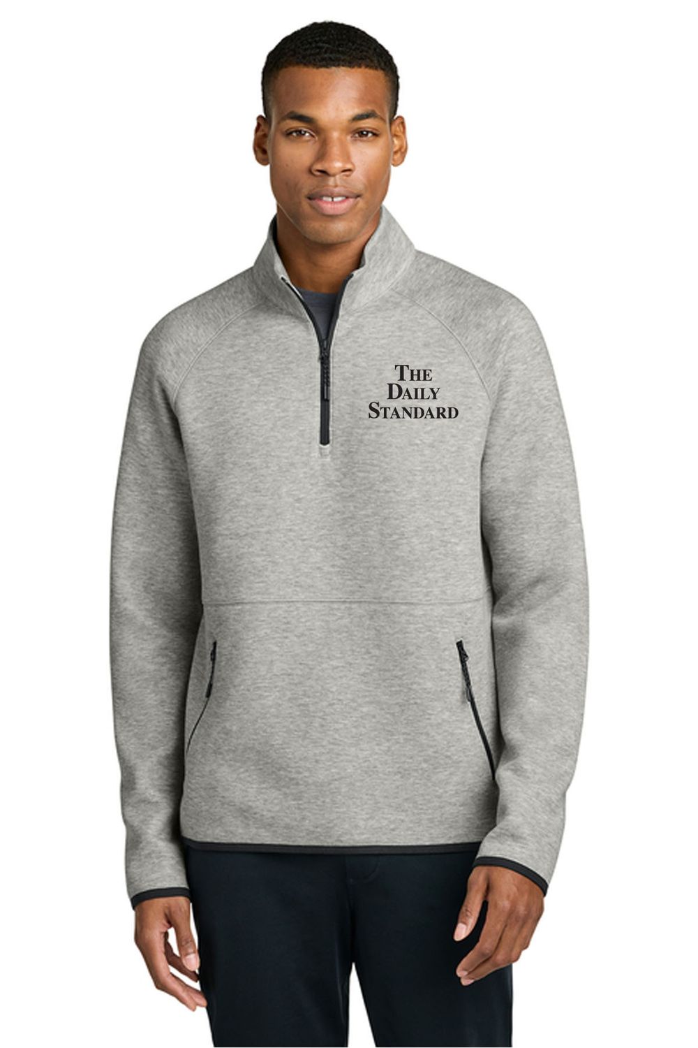 Daily Standard _ Sport-Tek Phenom 1/4-Zip _ST841, Size: SMALL, Color: ATHLETIC HEATHER