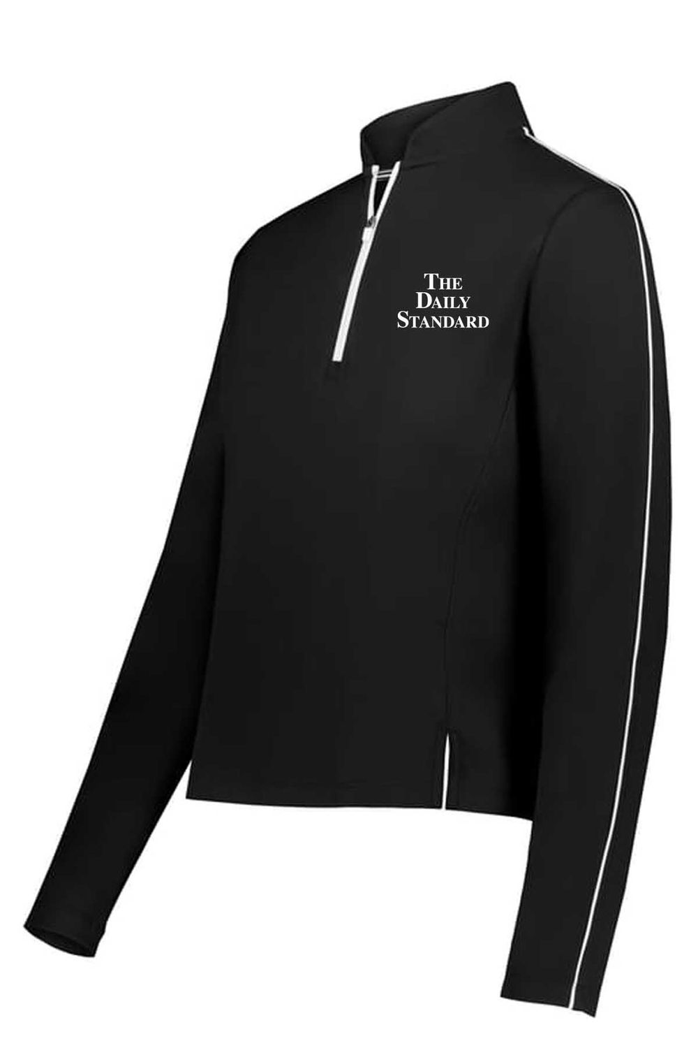 Daily Standard _ LADIES COURT 1/4-ZIP PULLOVER _ 223327, Size: LADIES SMALL, Color: BLACK