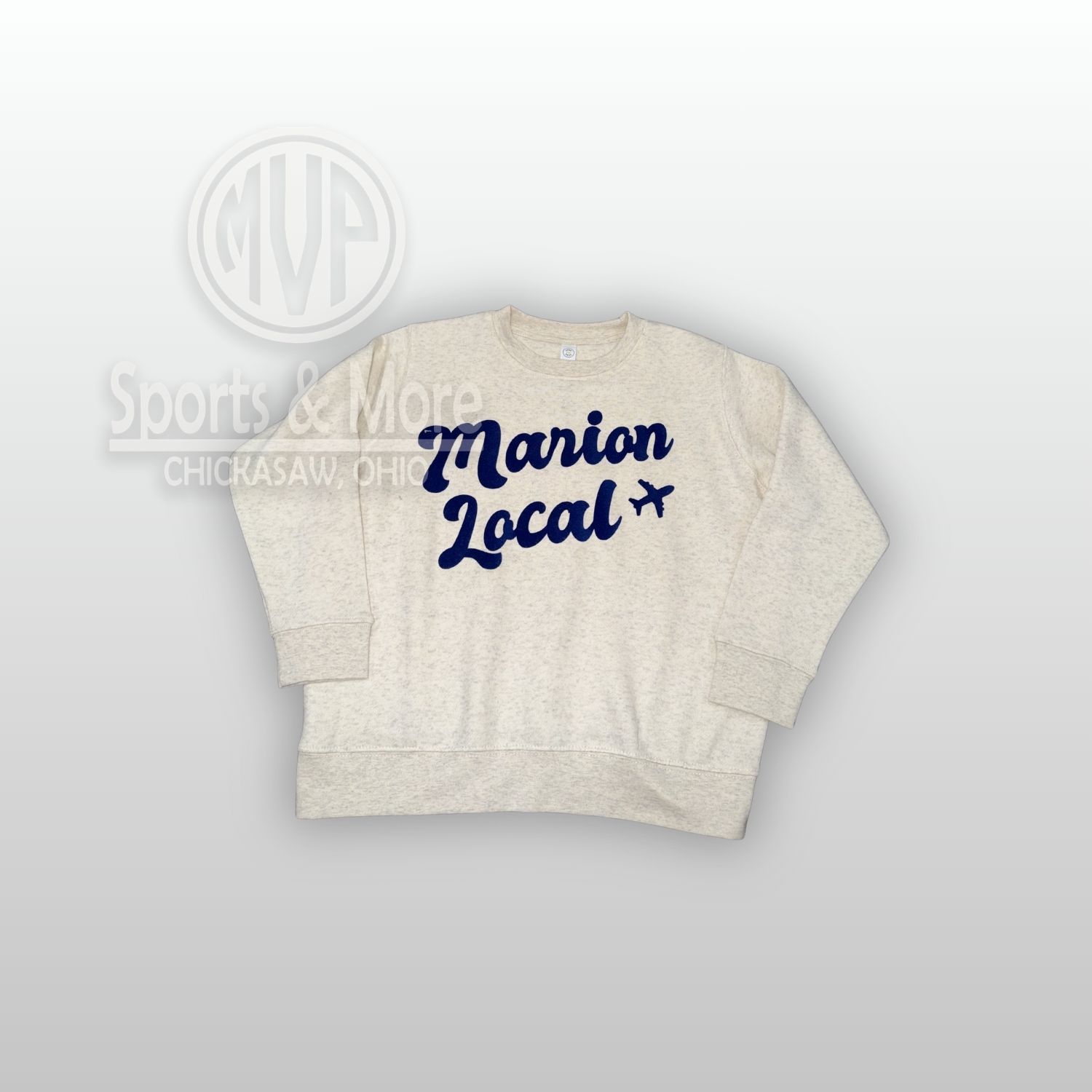Youth Crewneck Sweatshirt - 2225 - FELT PLANE, Size: YOUTH XS