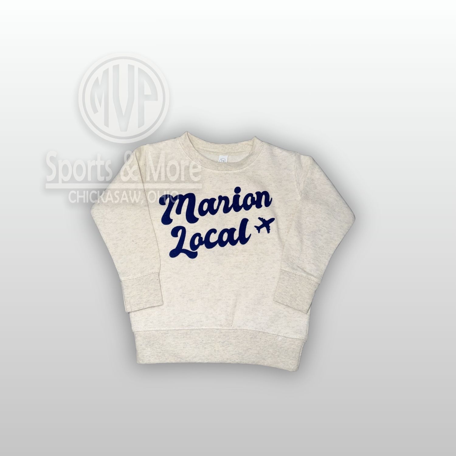 Toddler Fleece Crewneck Sweatshirt - 3317 - FELT PLANE, Size: 2T