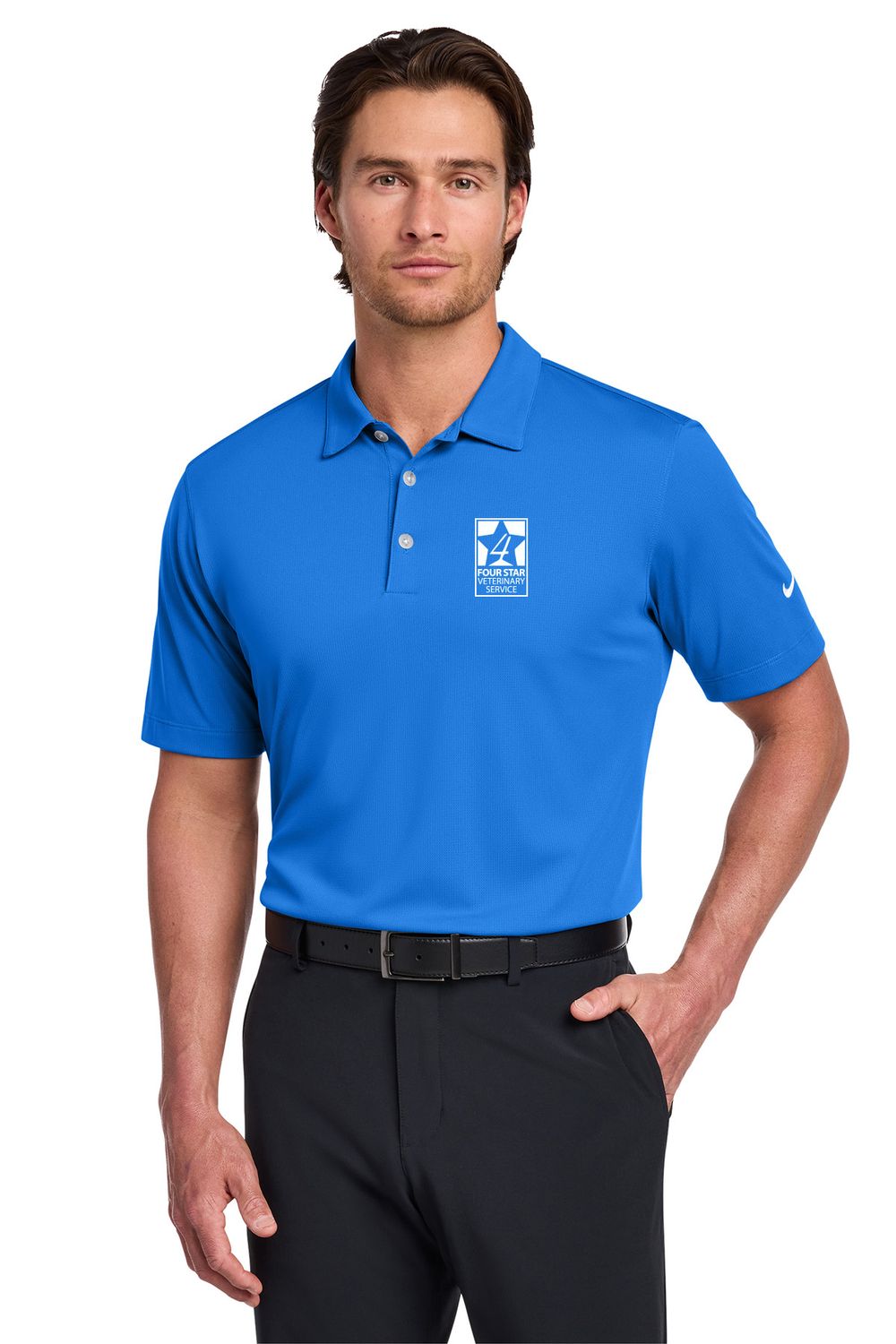 4 Star Vet _ Nike Dri-FIT Vertical Mesh Polo _ 637167