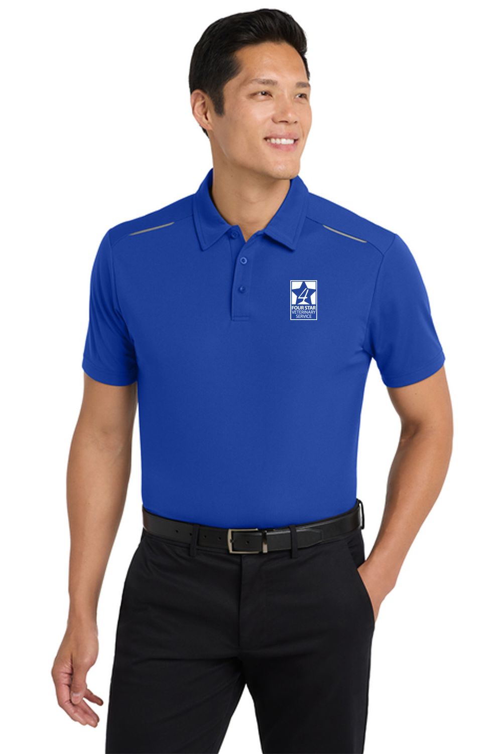 4 Star Vet _ Port Authority Pinpoint Mesh Polo _ K580