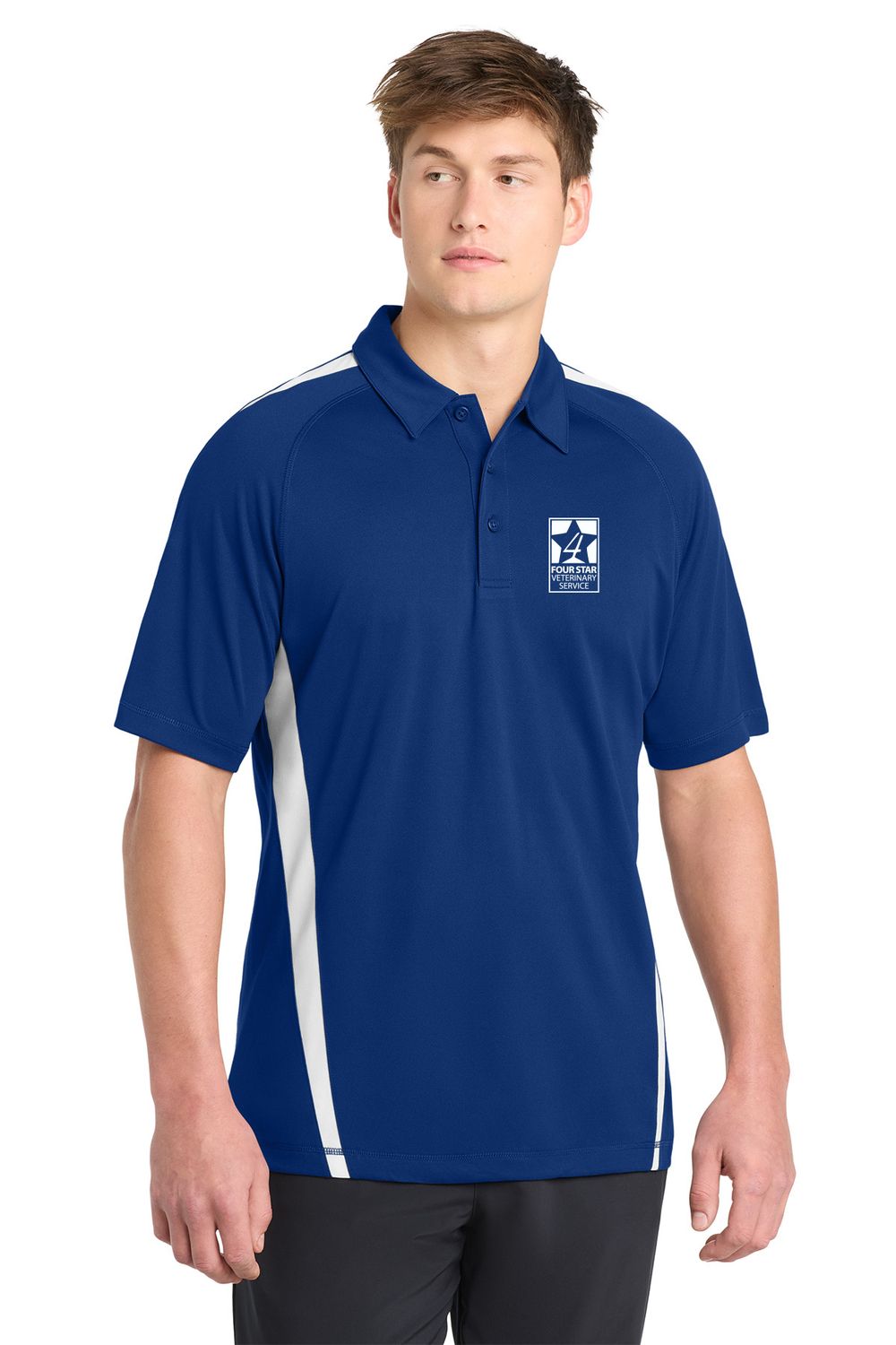 4Star Vet _ Sport-Tek PosiCharge Micro-Mesh Colorblock Polo _ ST685