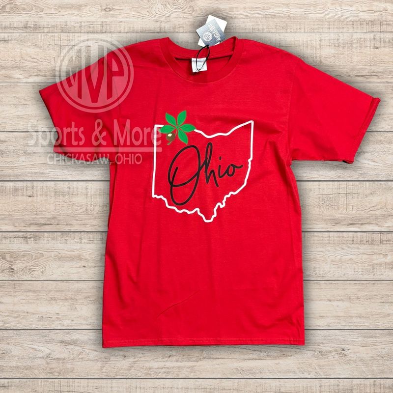 Port &amp; Co Fan Favorite Tee- State Script - Red - PC450