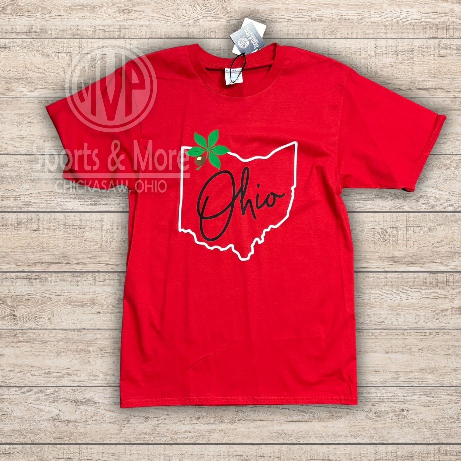 Port &amp; Co Fan Favorite Tee- State Script - Red - PC450, Size: SMALL