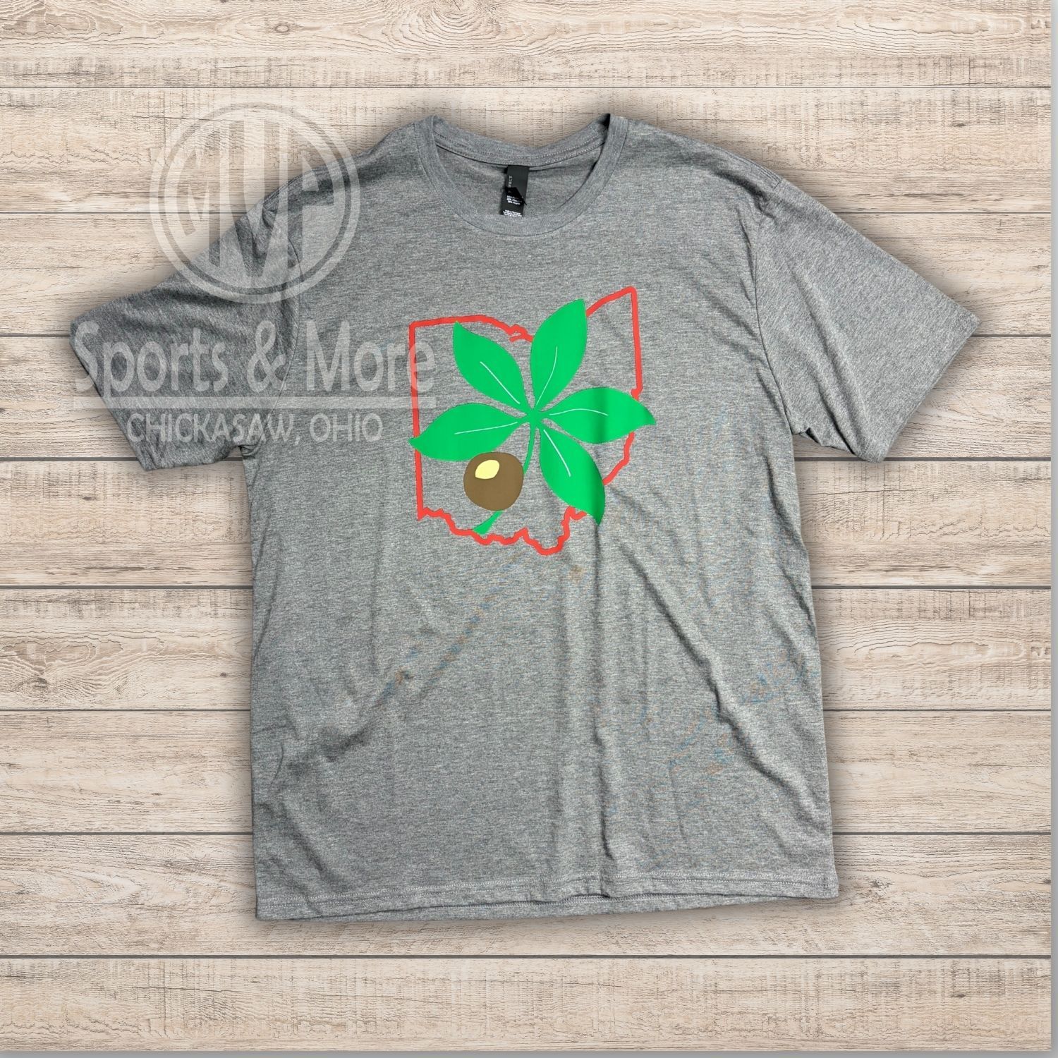 District Perfect Tri Tee- GREY FROST - LEAF STATE -DM130 LARGE