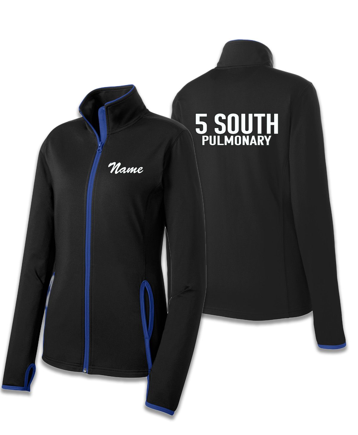 Kettering Pulmonary -LADIES Sport-Tek® Sport-Wick Stretch Contrast Full-Zip Jacket _ LST853