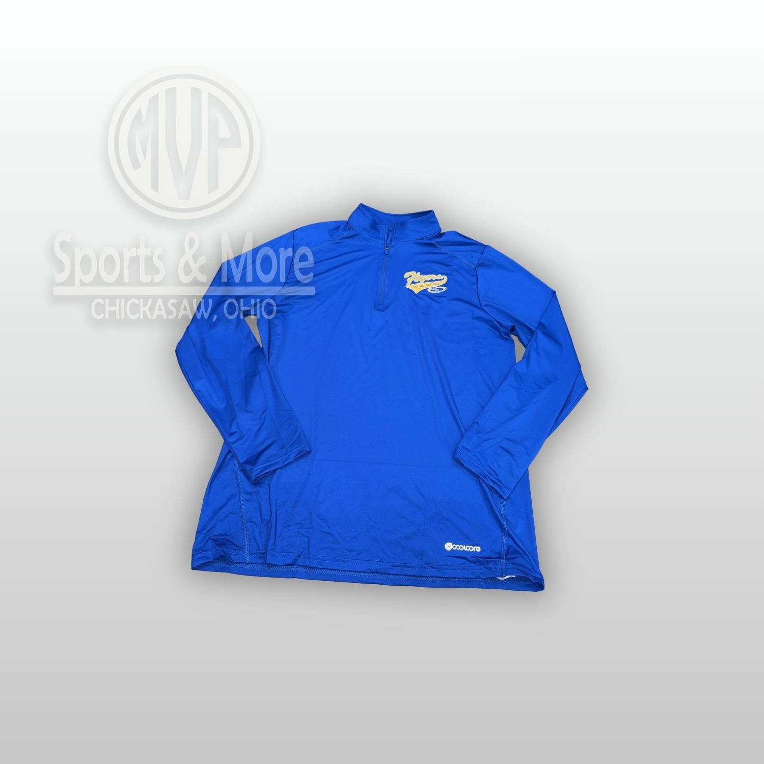 1/4 ZIP PULLOVER POWERED BY COOLCORE- ROYAL -222140-FLYER TAIL LC, Size: SMALL