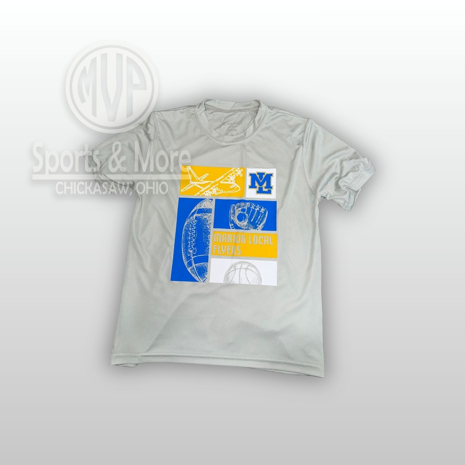 Youth Momentum Tee 222819- All Out - ML- GREY, Size: YOUTH XXS