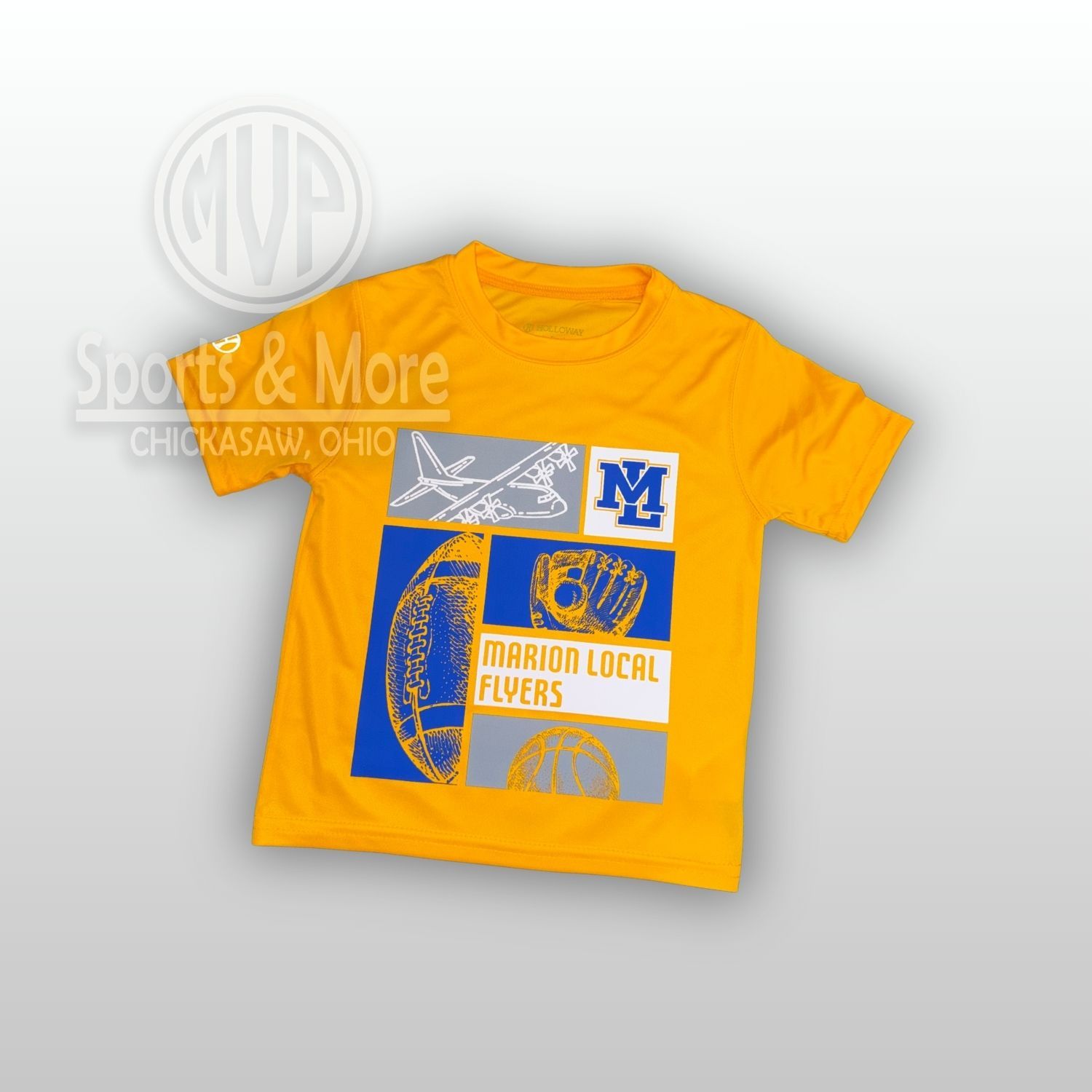 Youth Momentum Tee 222819- All Out - ML- Yellow, Size: YOUTH XXS