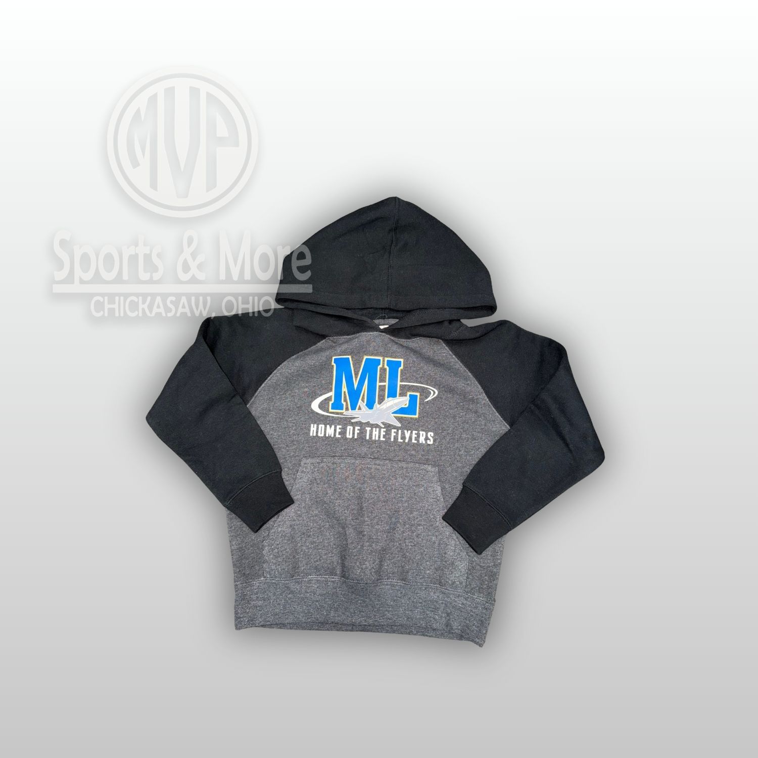 Youth Lightweight Special Blend Raglan Hooded Sweatshirt - PRM15YSB- HOME OF THE FLYERS, Size: YOUTH XS