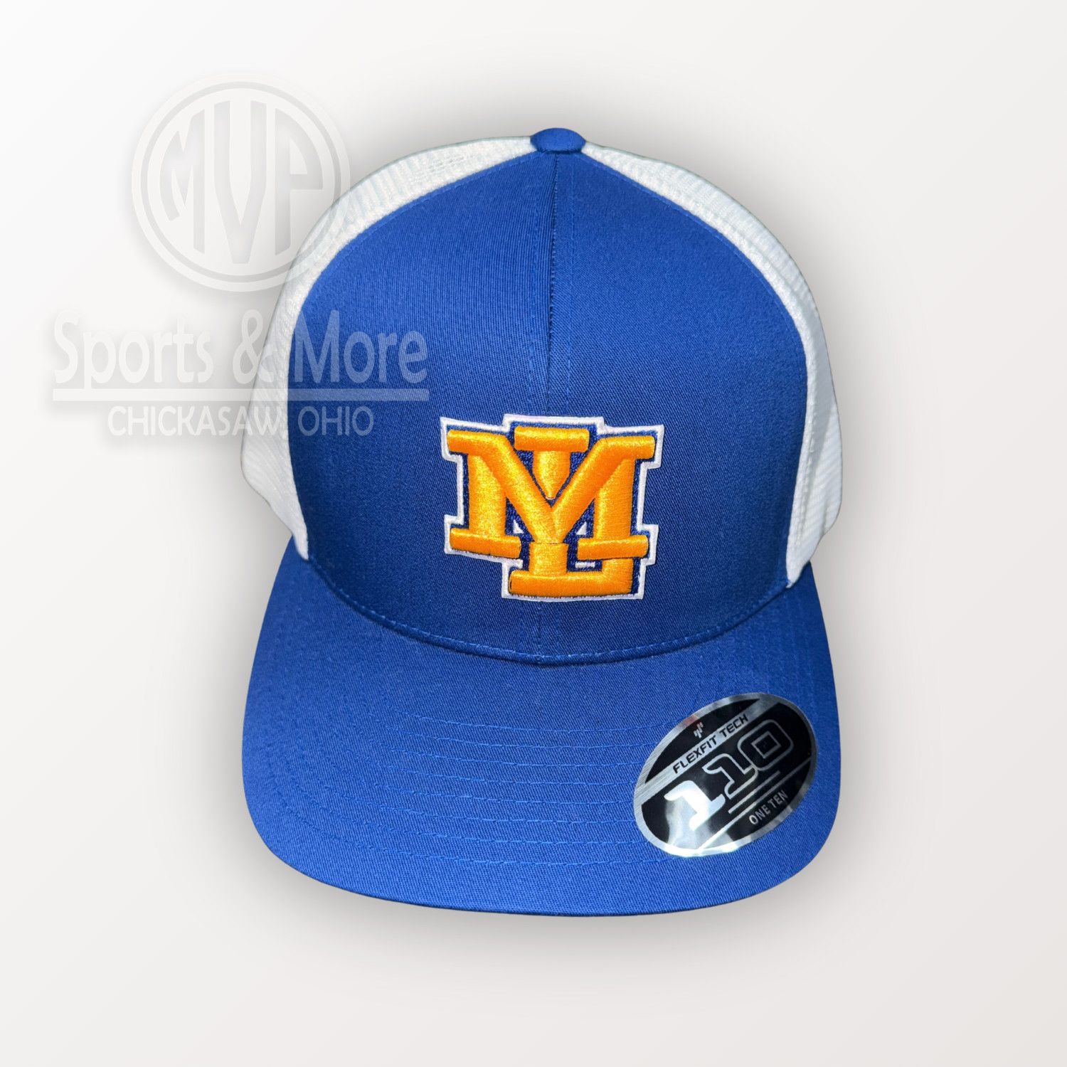 TRUCKER FLEXFIT SNAPBACK CAP-110F/ ROYAL/WHITE, Size: ONE SIZE