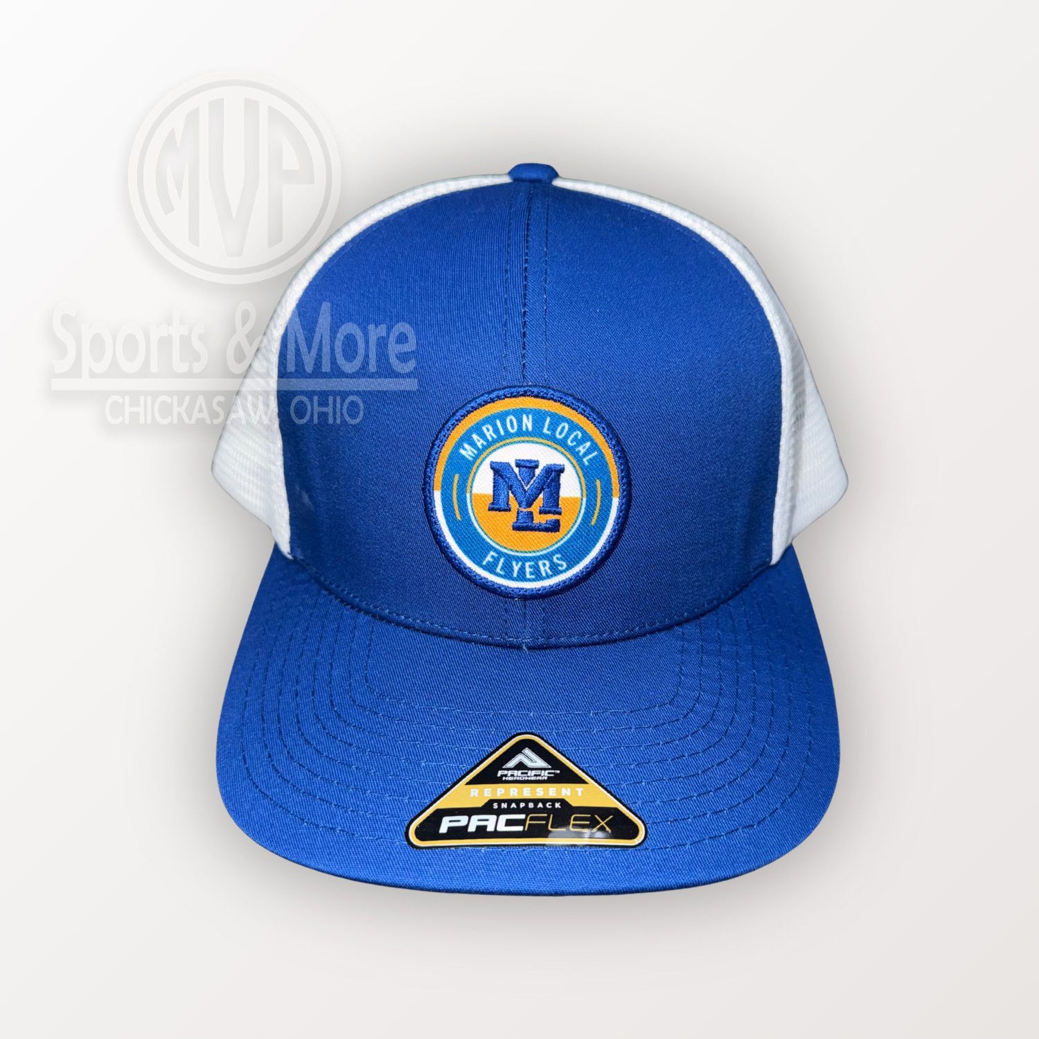 TRUCKER PACFLEX SNAPBACK CAP-P151/ ROYAL/WHITE, Size: ONE SIZE