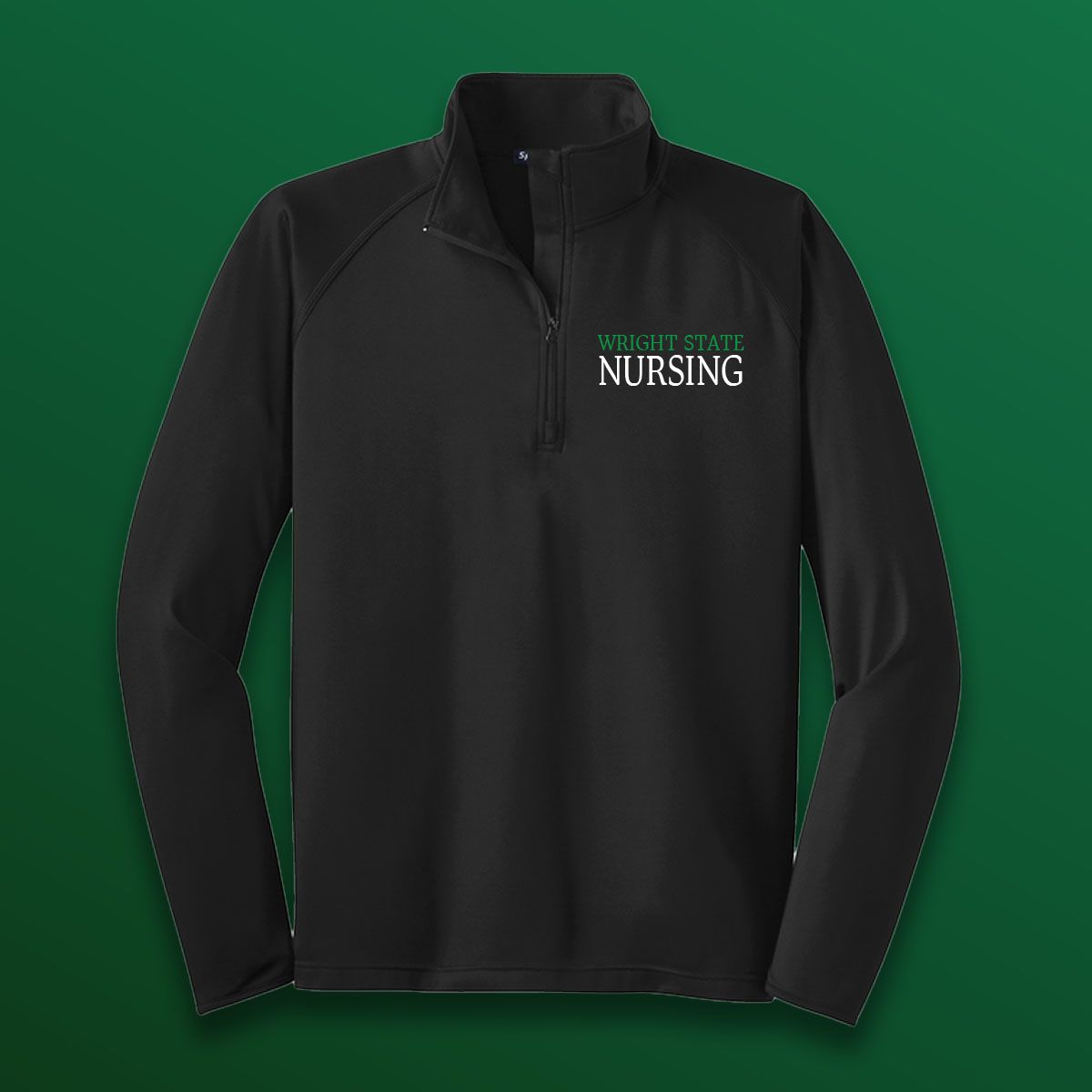 Unisex Stretch 1/4-Zip Pullover _ ST850 BLK _ Wright State Nursing