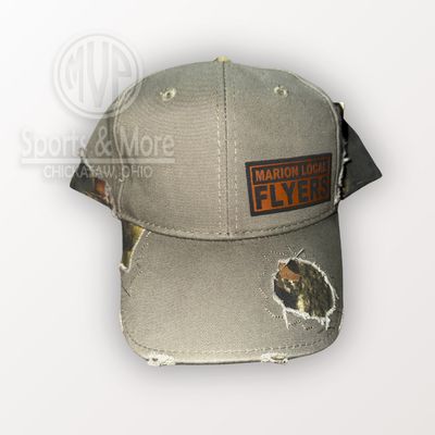 Camo Distressed Hat _ Leather