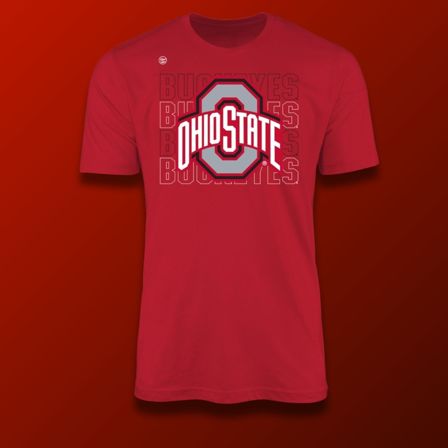 Men's Buckeyes Stacked Tee_ Red _ OH