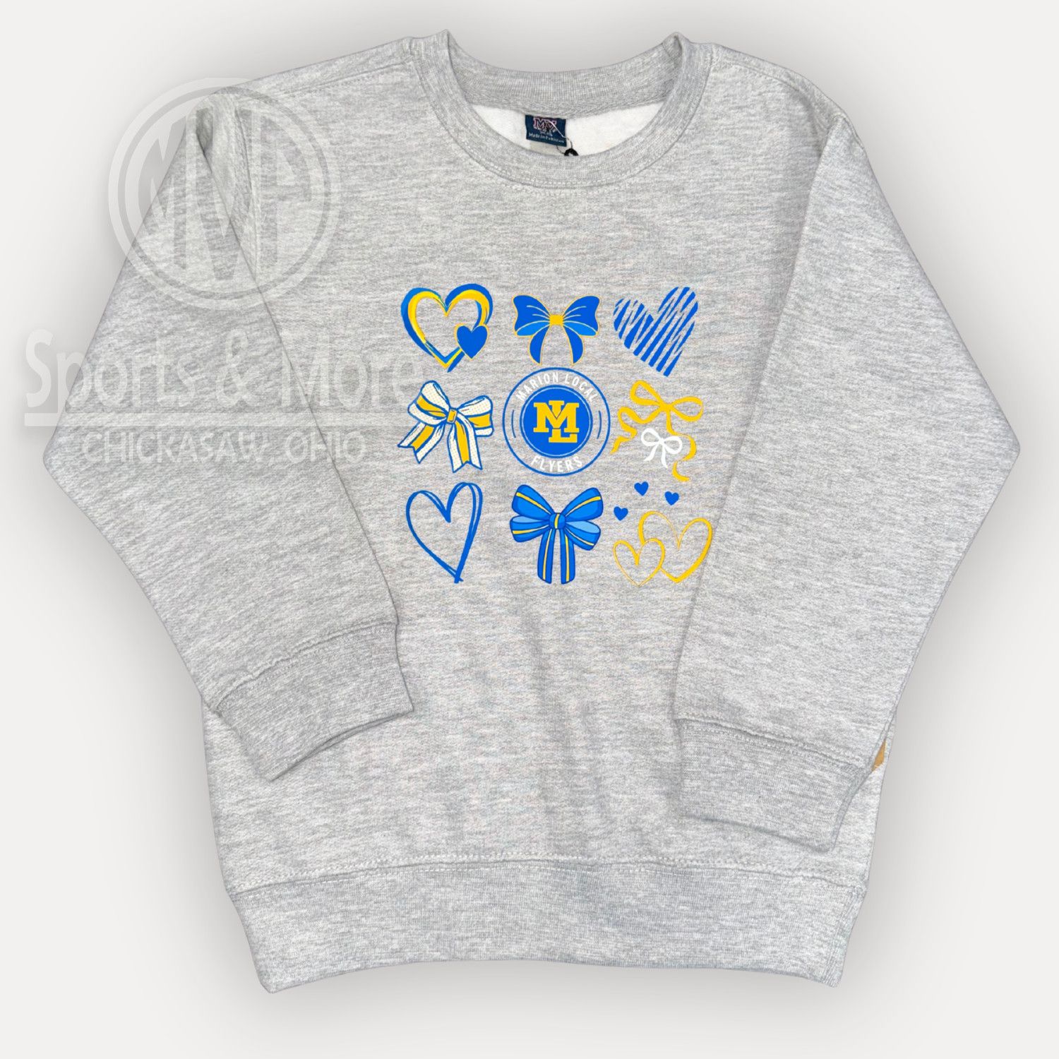23154Y Youth Buddy Crewneck Sweatshirt - HEARTS &amp; BOWS - ML, Size: YOUTH XS