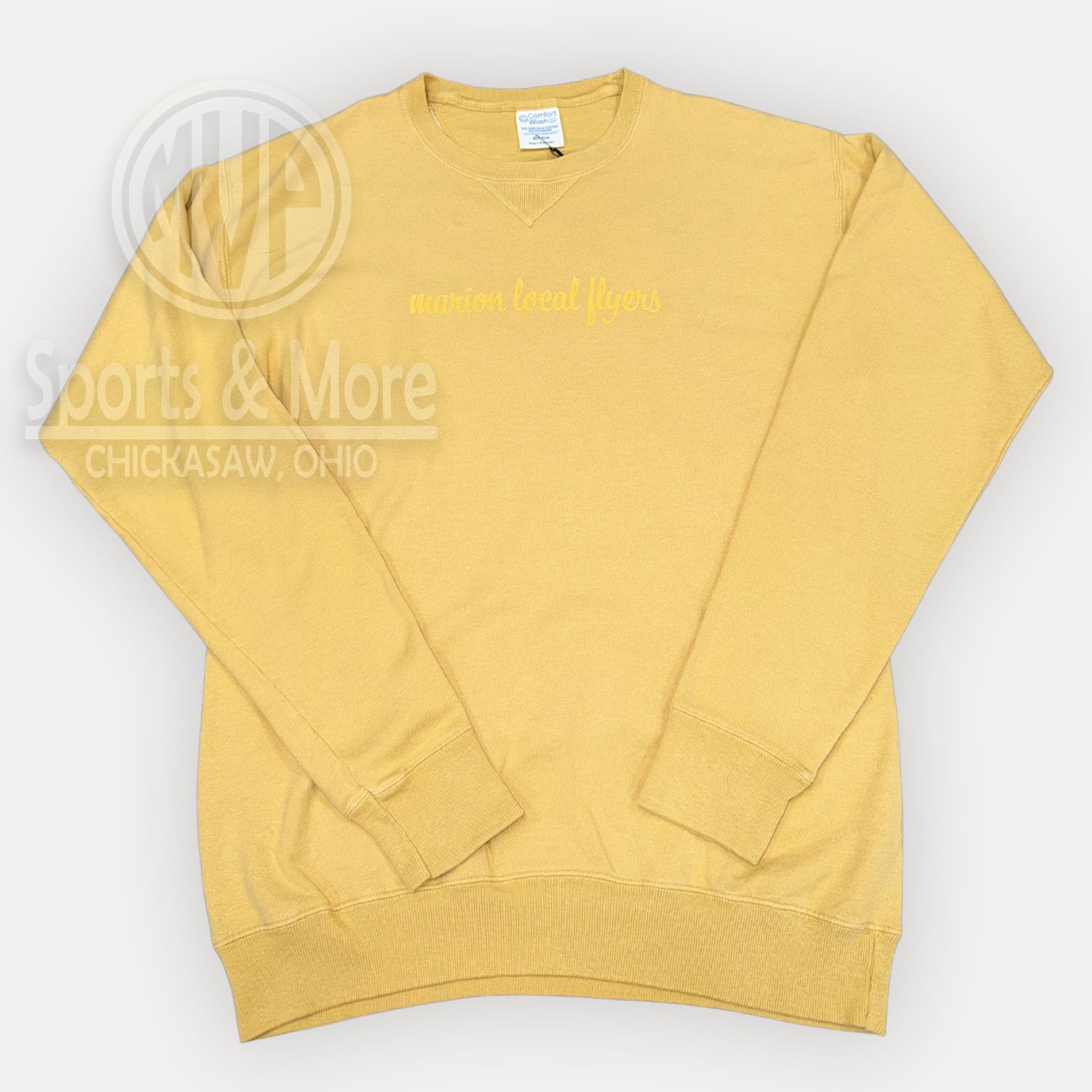 Comfort Wash by Hanes - Unisex Garment-Dyed Crewneck Sweatshirt - GDH400 - GINA SCRIPT- ML, Size: SMALL