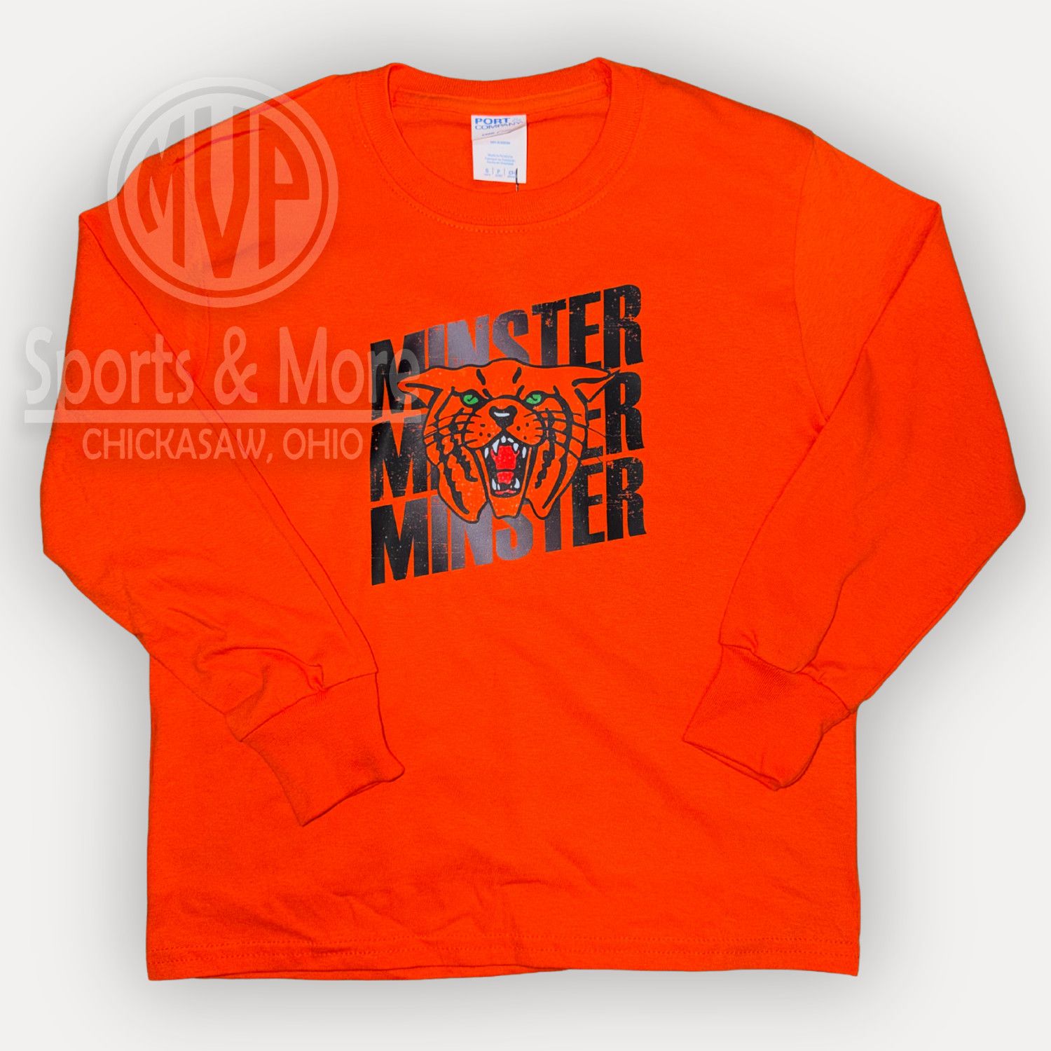 Port &amp; Co Youth Long Sleeve Core Cotton Tee- PC54YLS  -PHILLY, Size: YOUTH XS