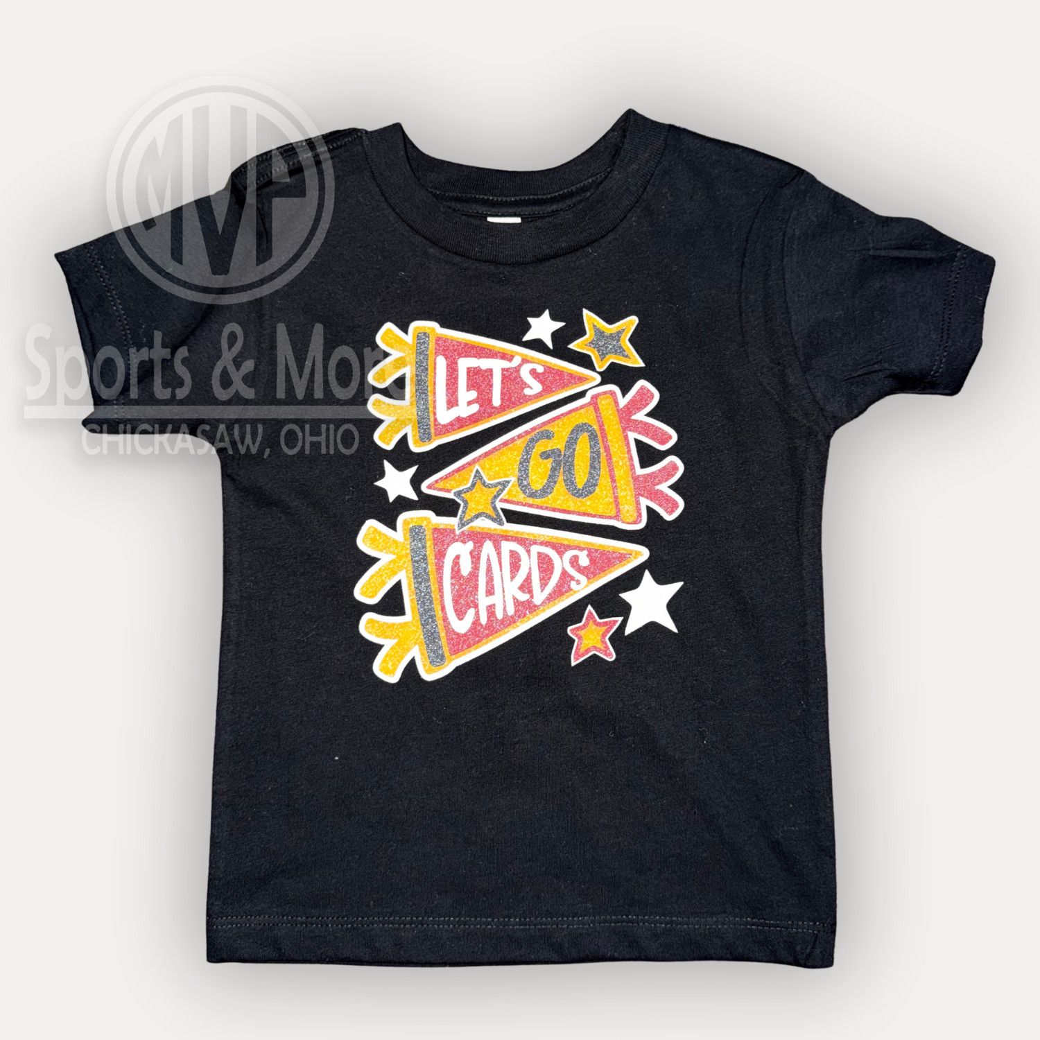 BELLA+CANVAS Toddler Short Sleeve Tee- BC3001T- GLITTER PENNANT-NB, Size: 2T