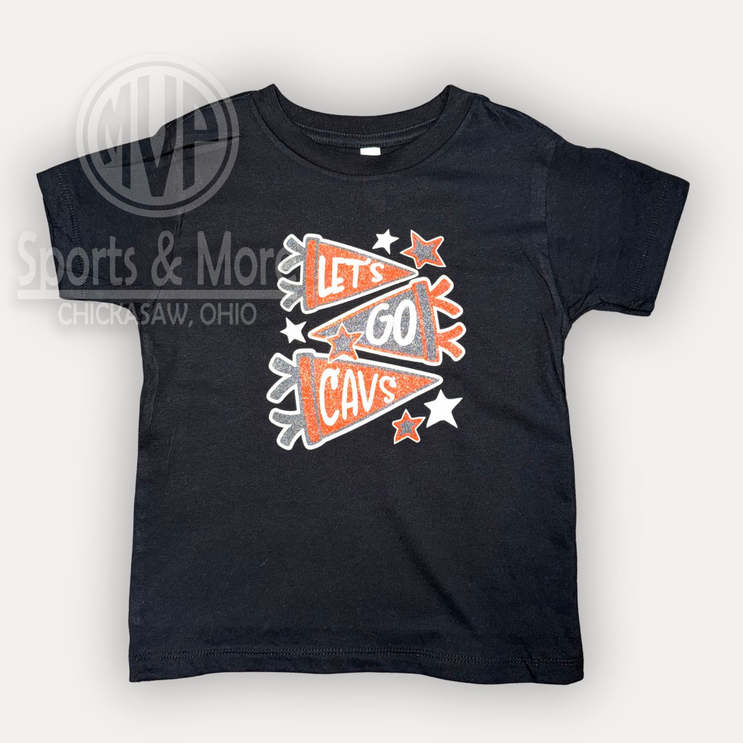 BELLA+CANVAS Toddler Short Sleeve Tee- BC3001T- GLITTER PENNANT-CW, Size: 2T
