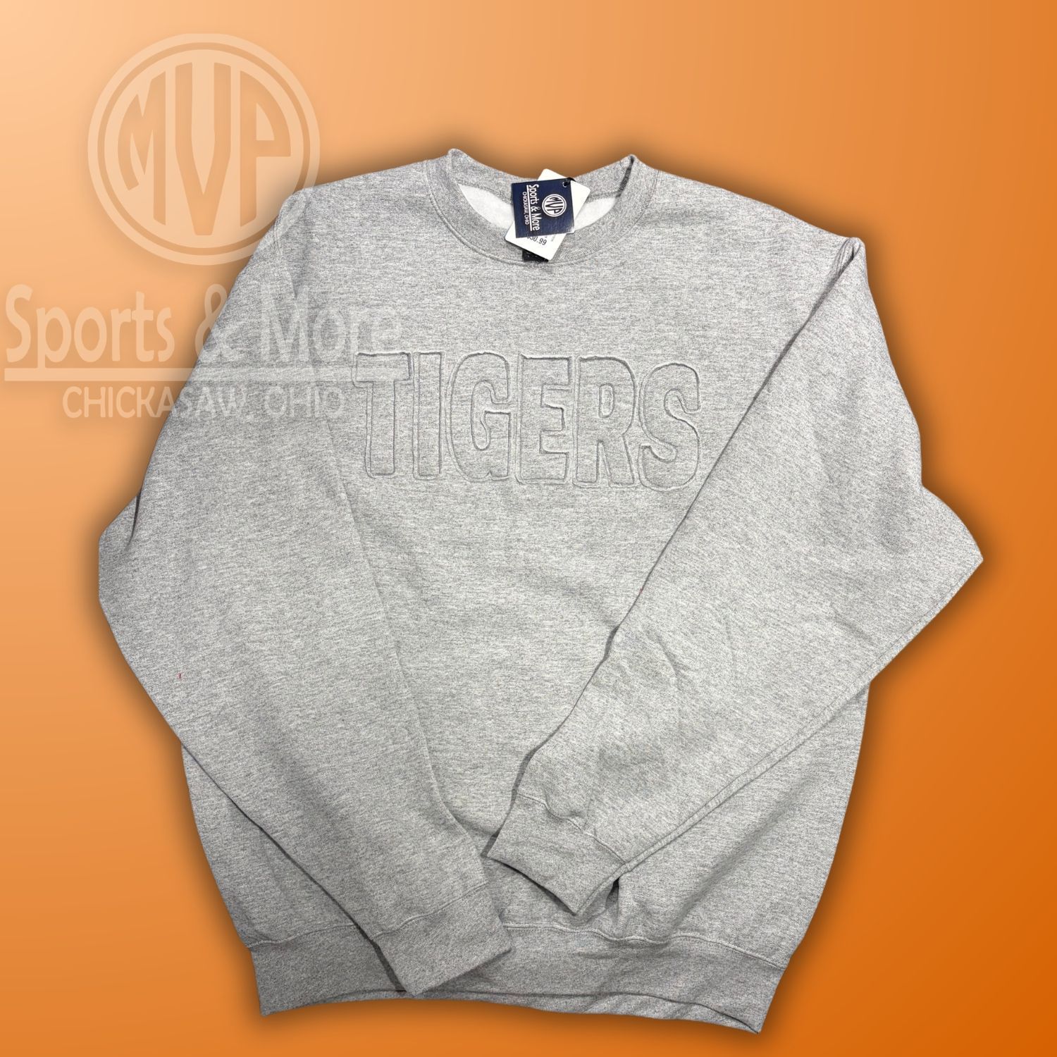 RAGGY - TIGERS - ATHLETIC GREY- Core Fleece Crewneck Sweatshirt - PC78
