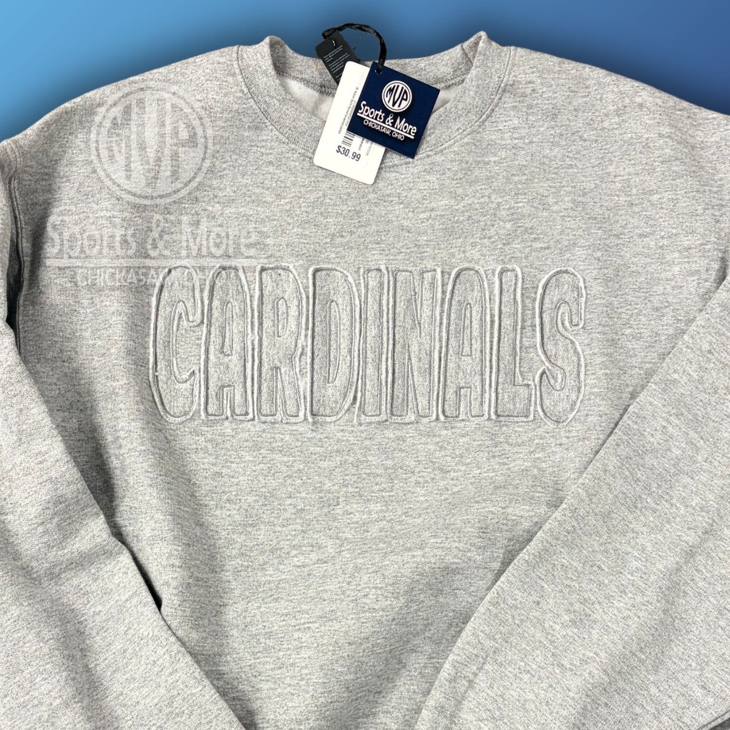 RAGGY - CARDINALS - ATHLETIC GREY- Core Fleece Crewneck Sweatshirt - PC78